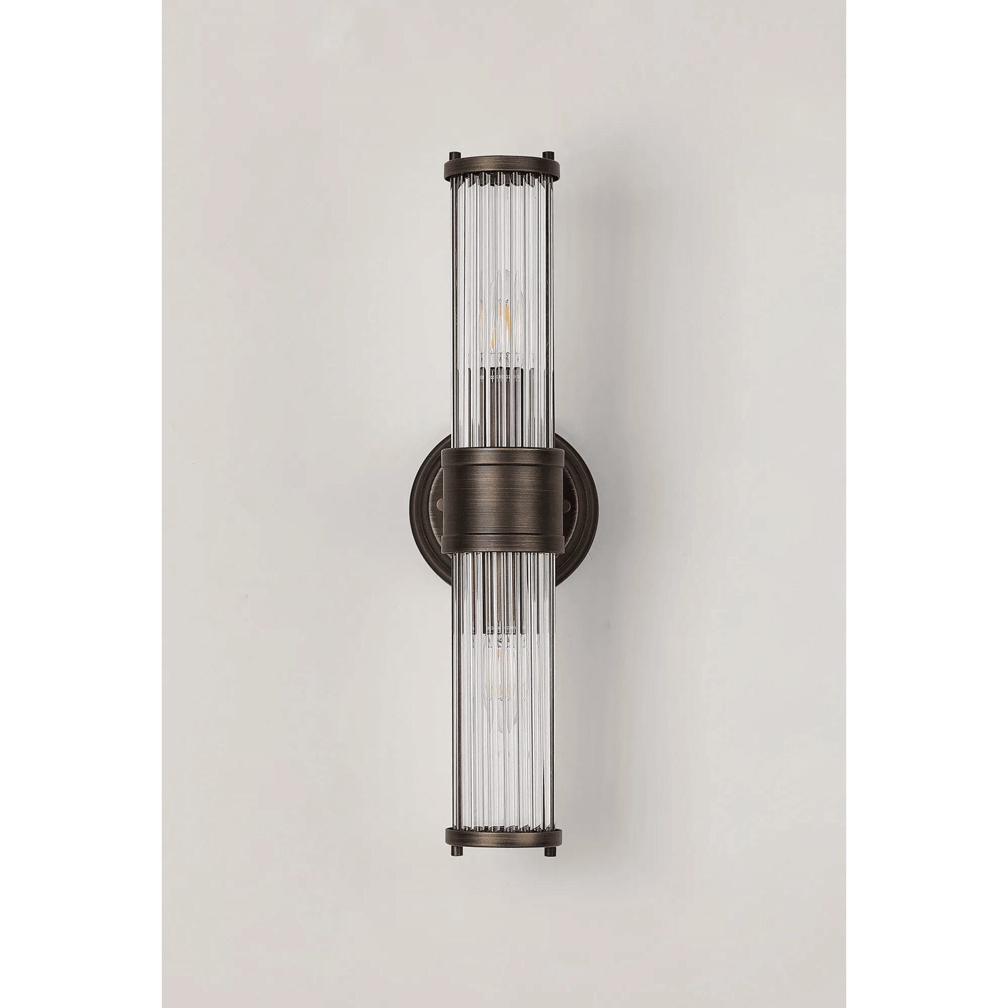 Fabula Wedgewood 2 Light Glass Rod Wall Up & Down Light - Bronze