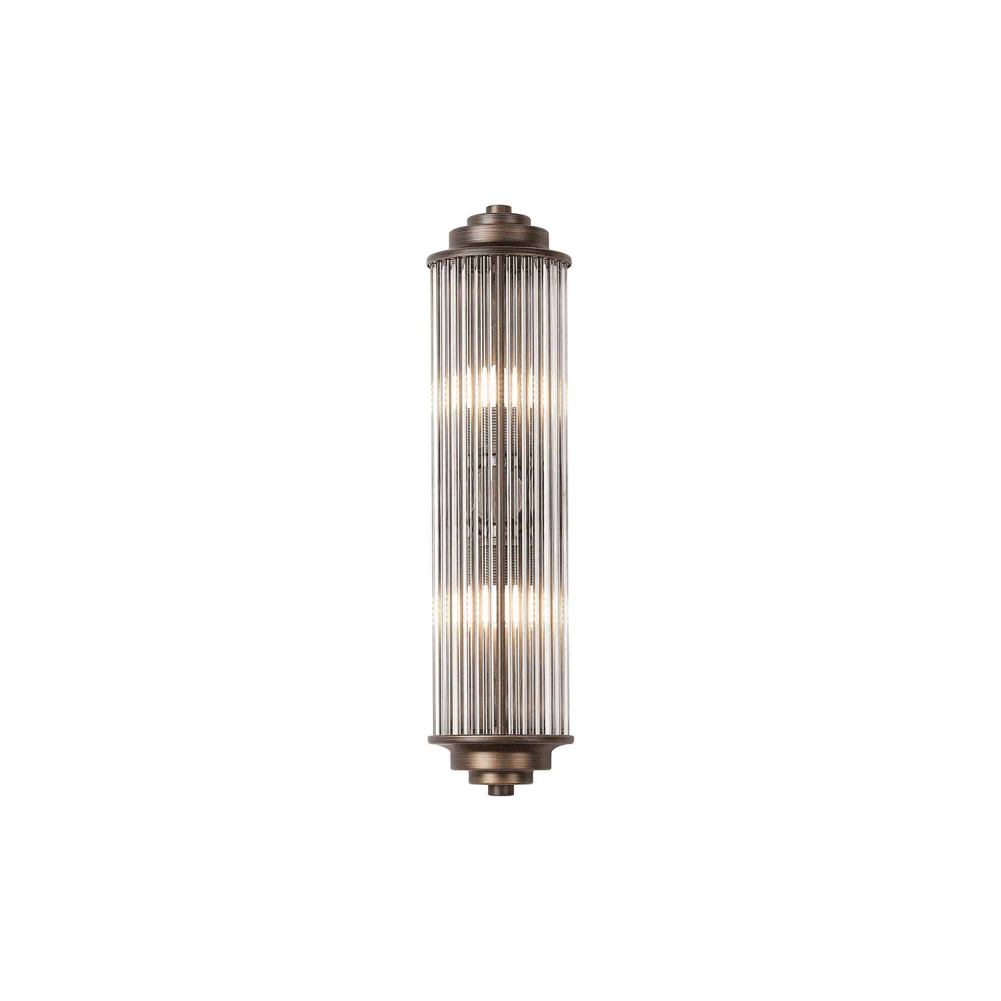 Fabula Wedgewood 2 Light Glass Rod Wall Light G9 IP44 - Bronze