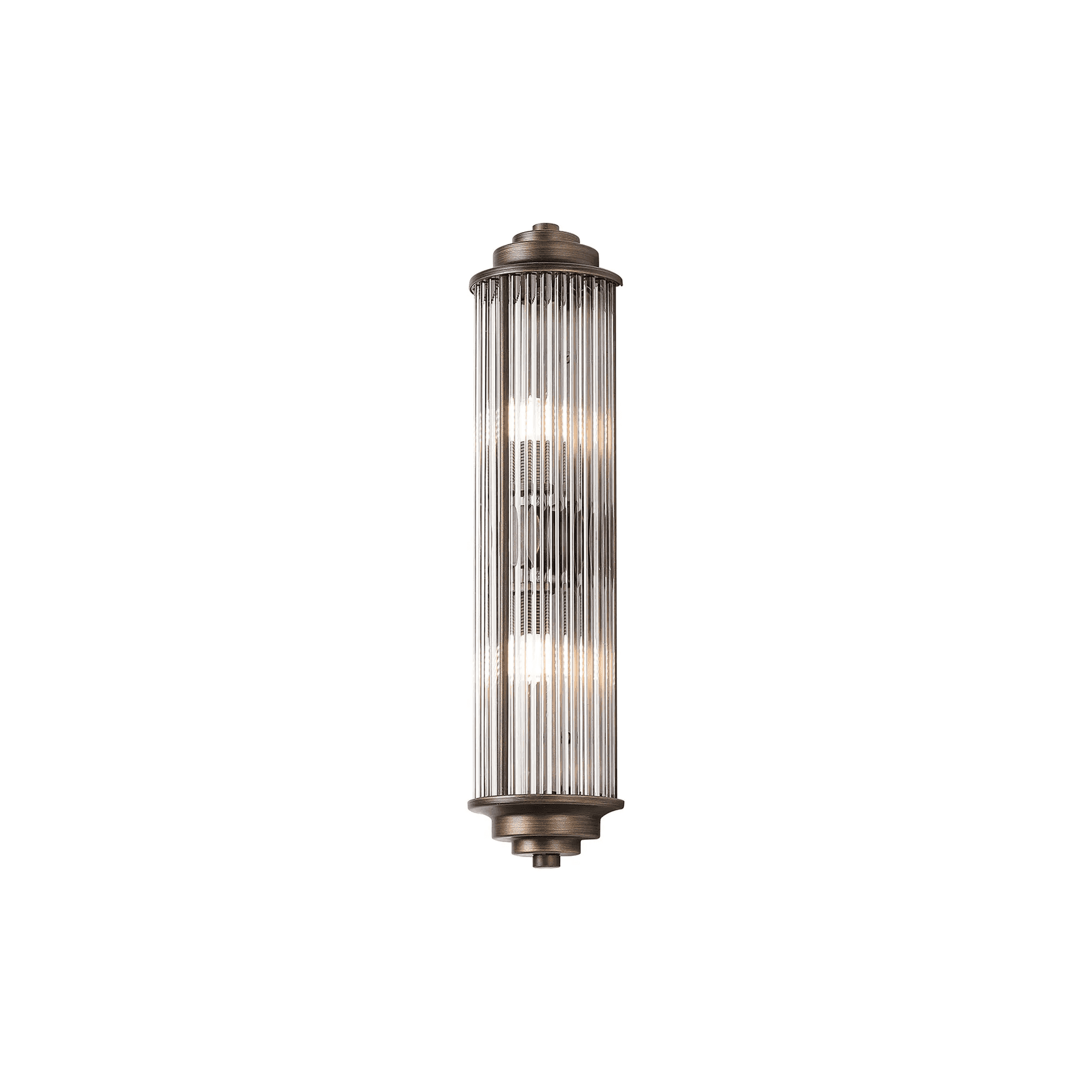 Fabula Wedgewood 2 Light Glass Rod Wall Light G9 IP44 - Bronze
