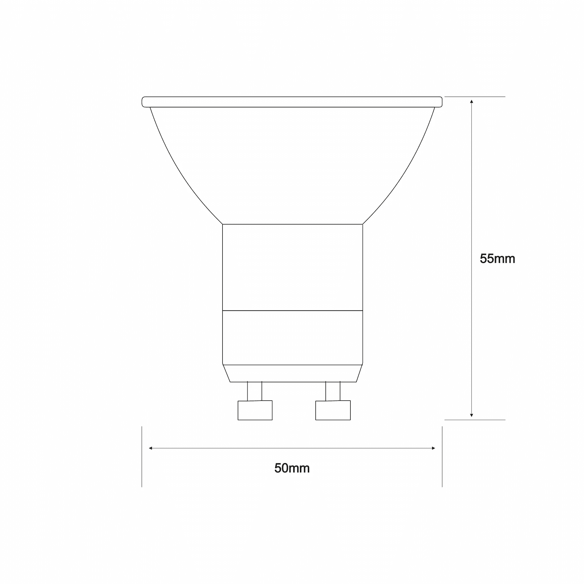 Luxram HaloLED GU10 4W 36º Warm White - 3000k (Dimmable)