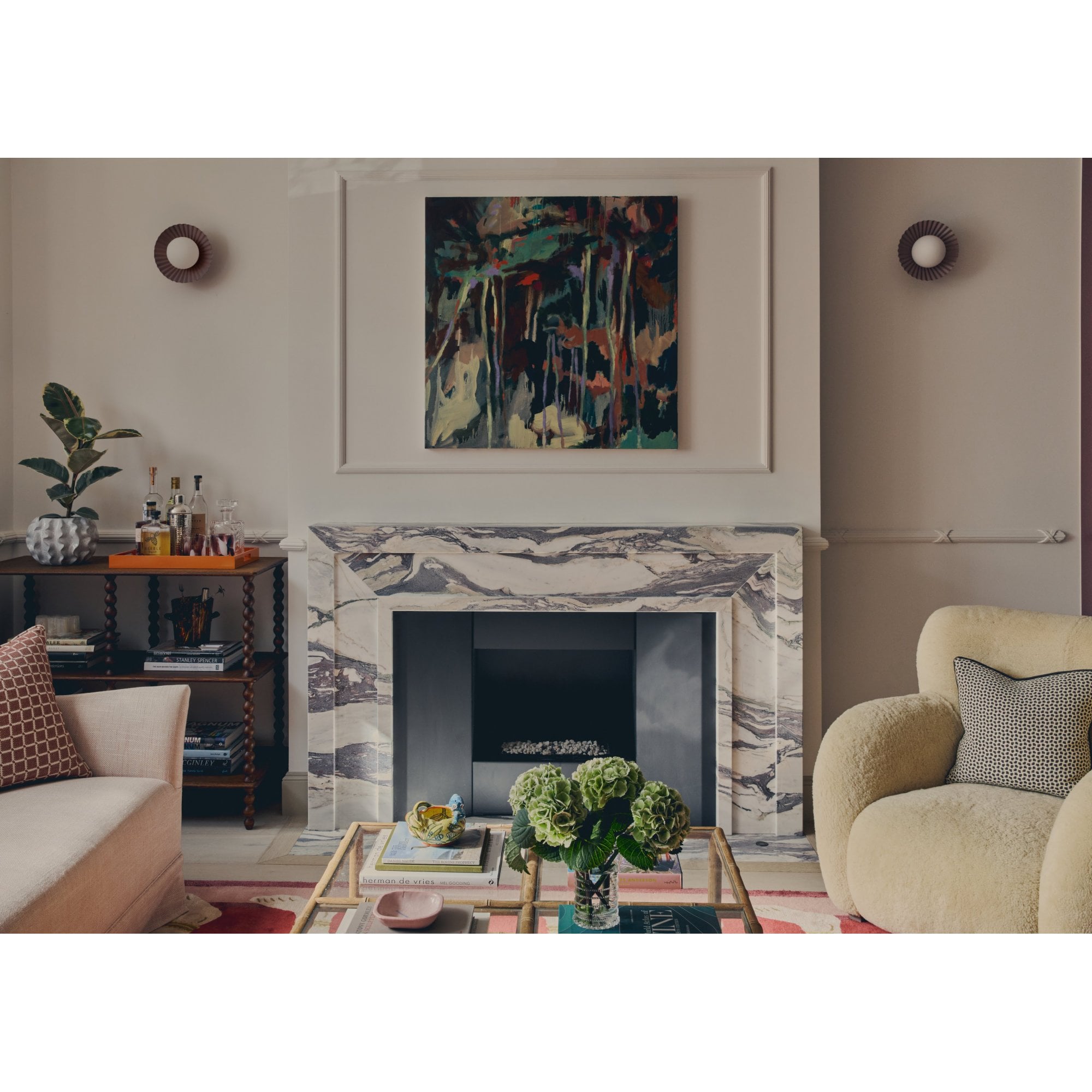 houseof. The Pleat Wall Light - Burgundy & Lilac