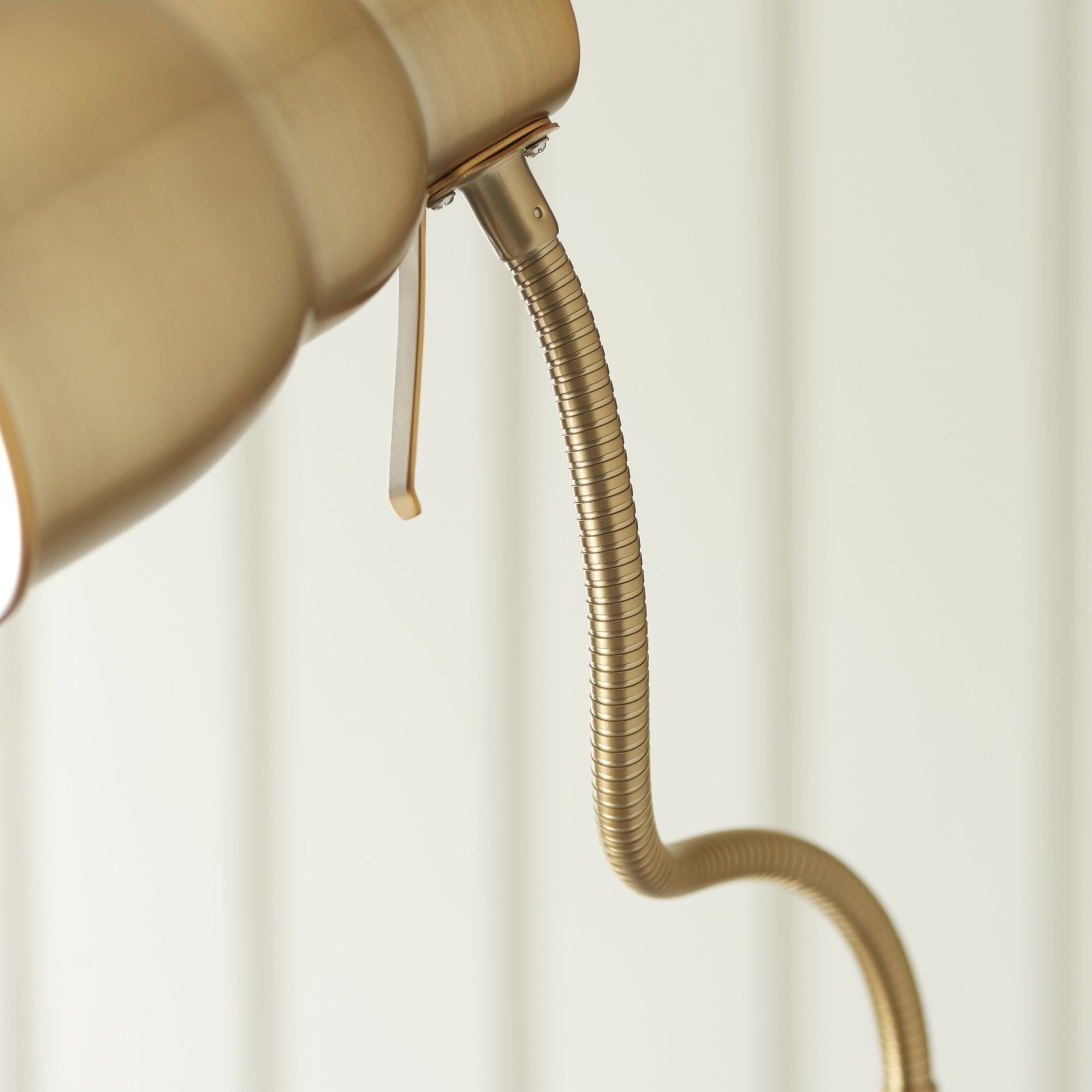 Endon Classic Flexi Single Light Floor - Brushed Aged Brass Plate