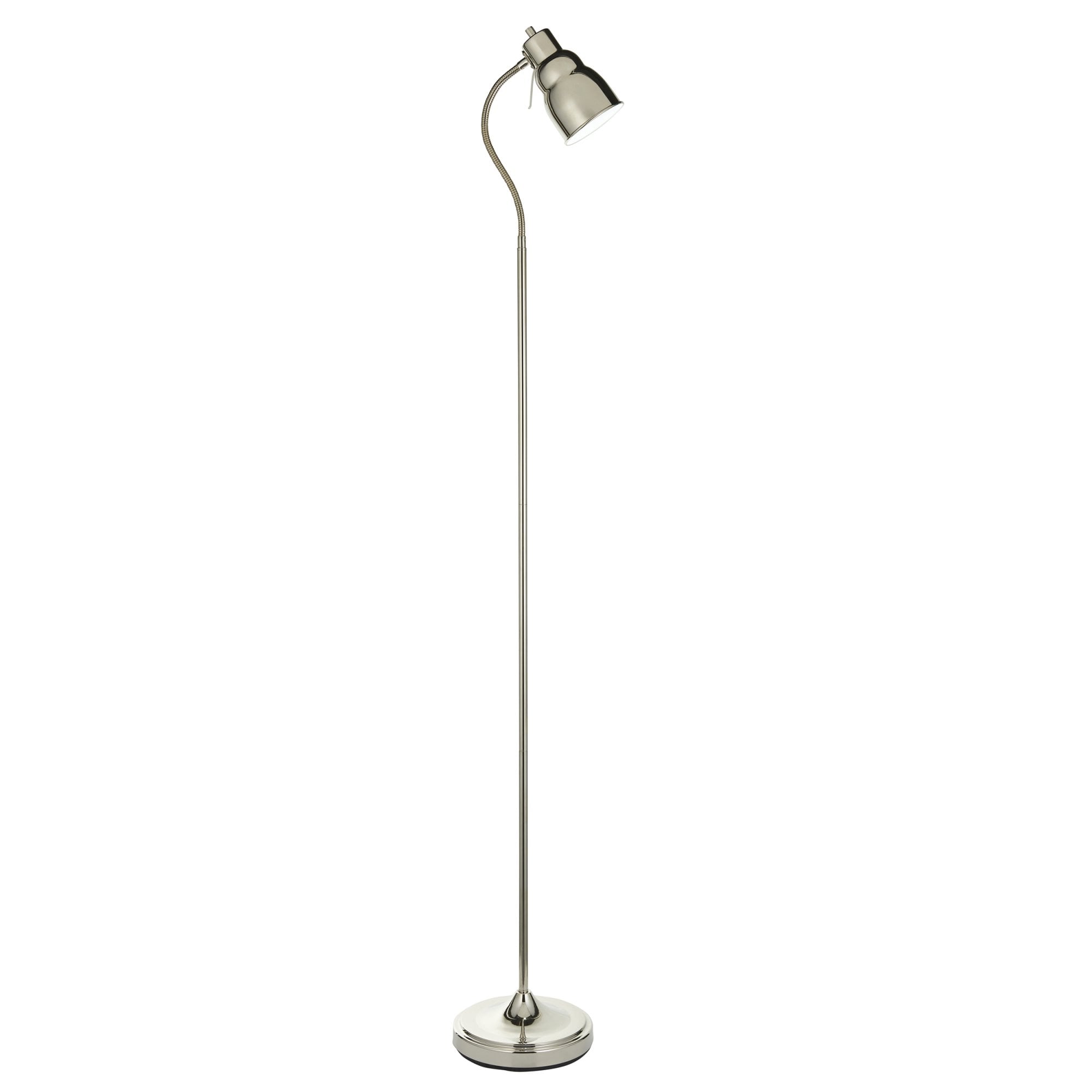 Endon Classic Flexi Single Light Floor - Bright Nickel Plate