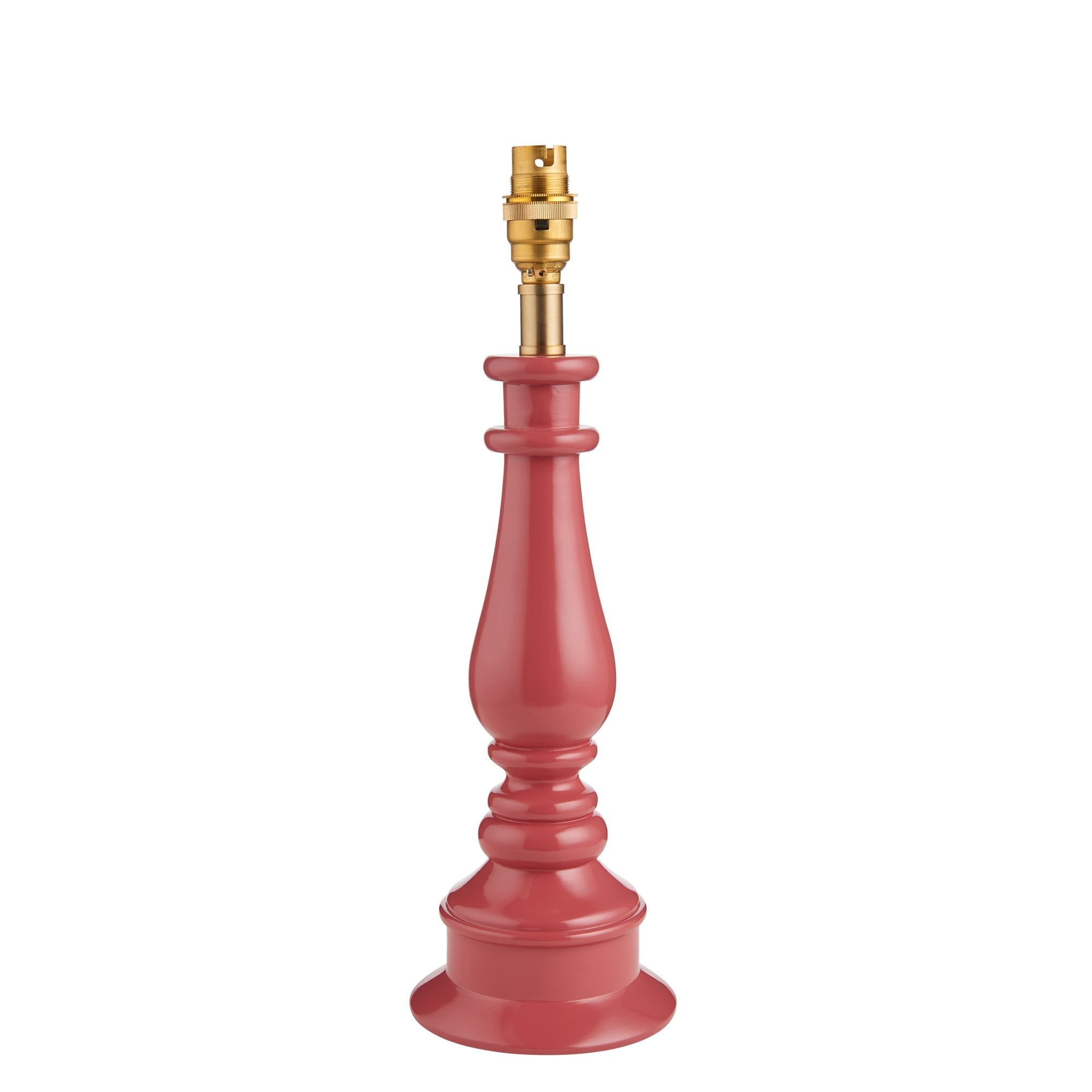 Endon Myrtle Single Light Table Lamp - Pink Clay & Warm Brass Plate