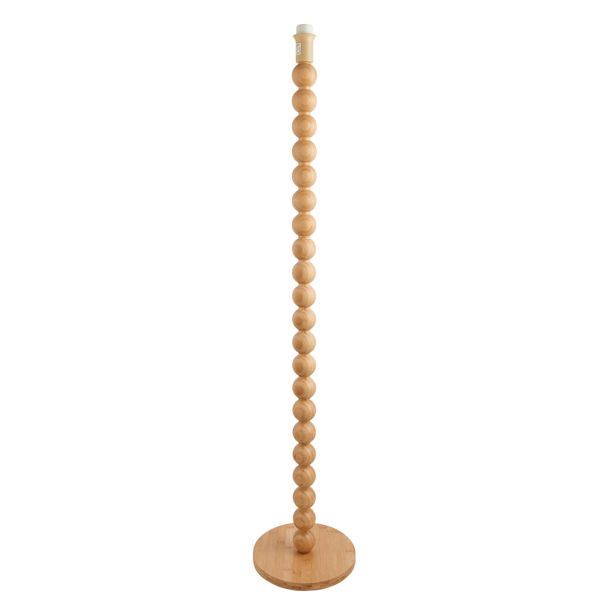 Endon Cane Single Light Floor Lamp - Natural Bamboo