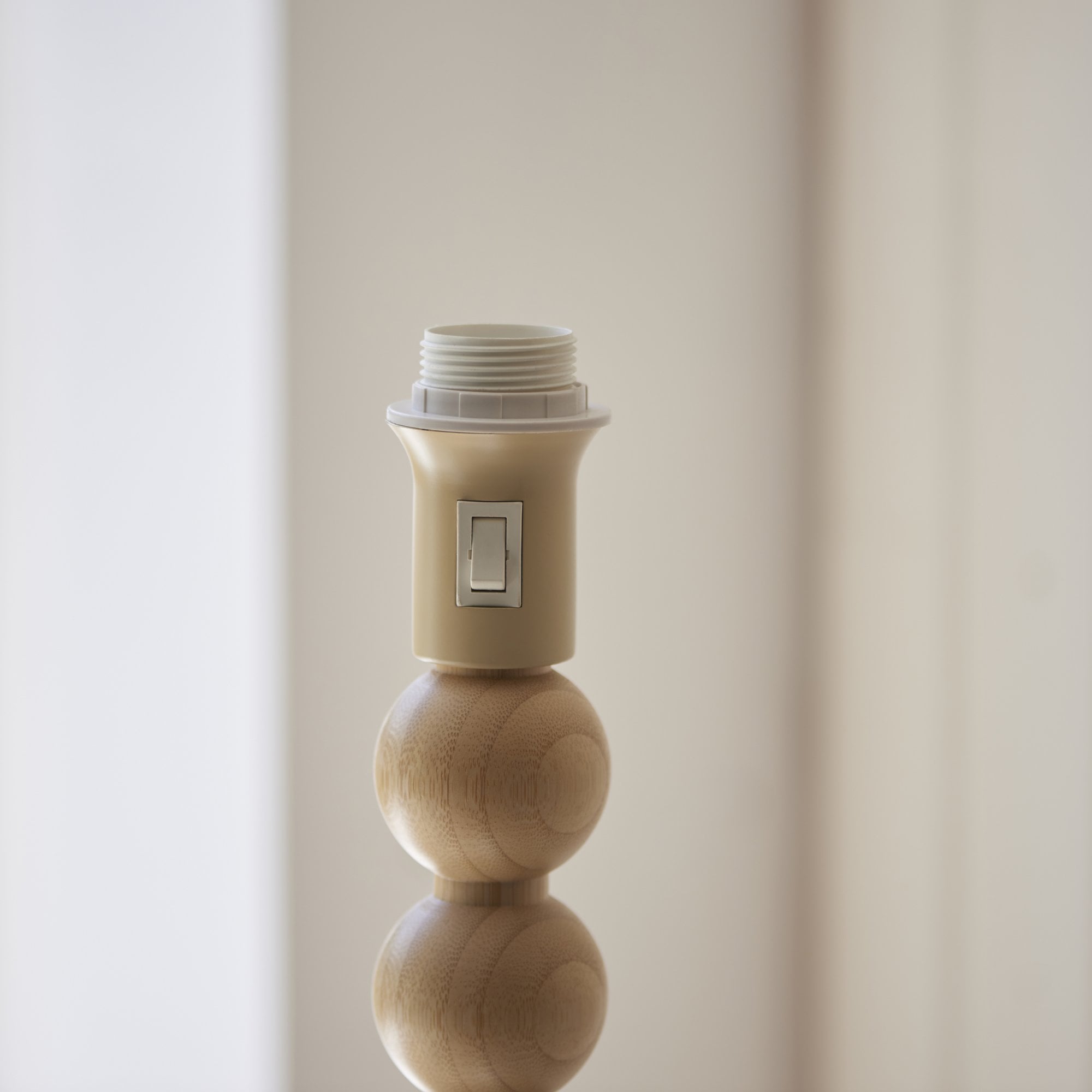 Endon Cane Single Light Floor Lamp - Natural Bamboo