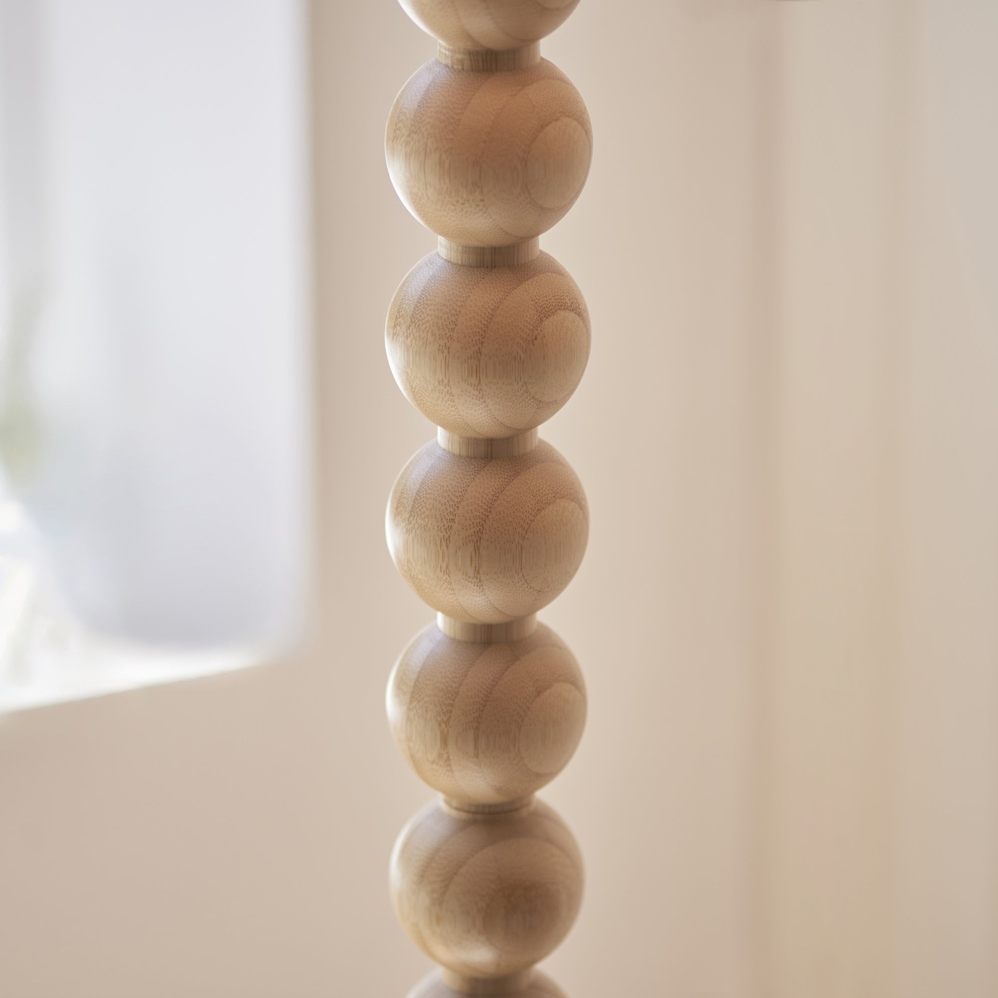 Endon Cane Single Light Floor Lamp - Natural Bamboo