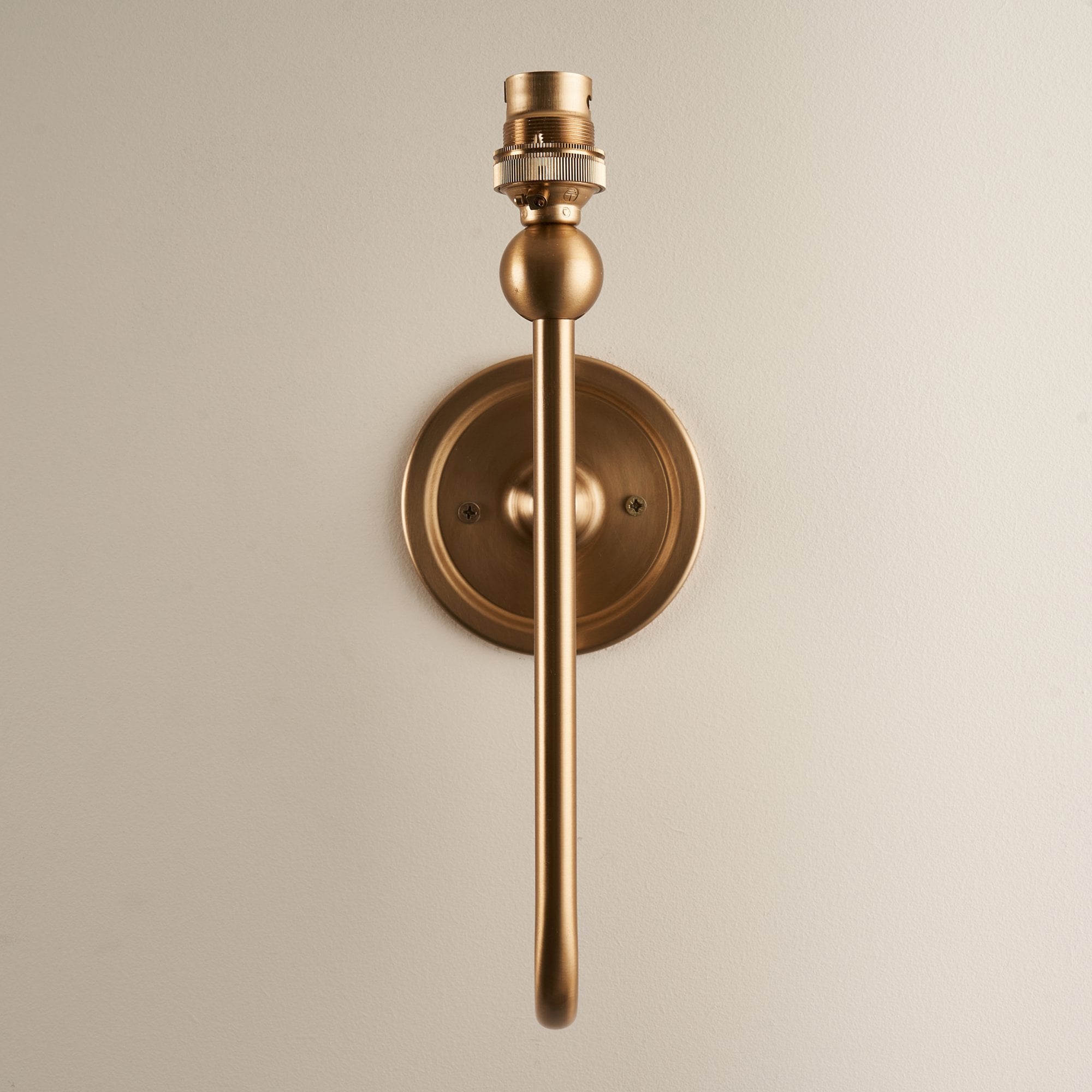 Endon Santiago Single Light Wall - Brushed Aged Brass Plate