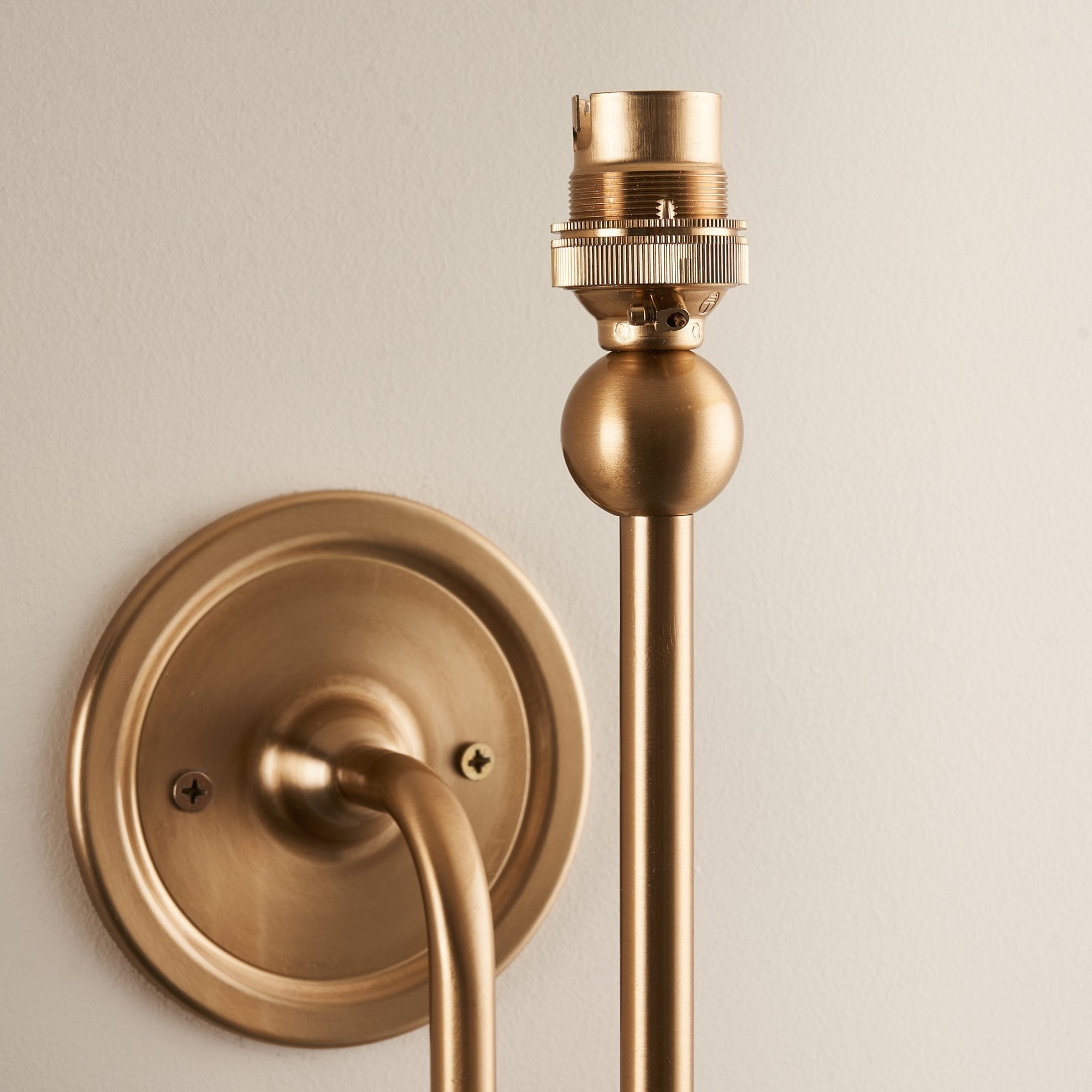 Endon Santiago Single Light Wall - Brushed Aged Brass Plate