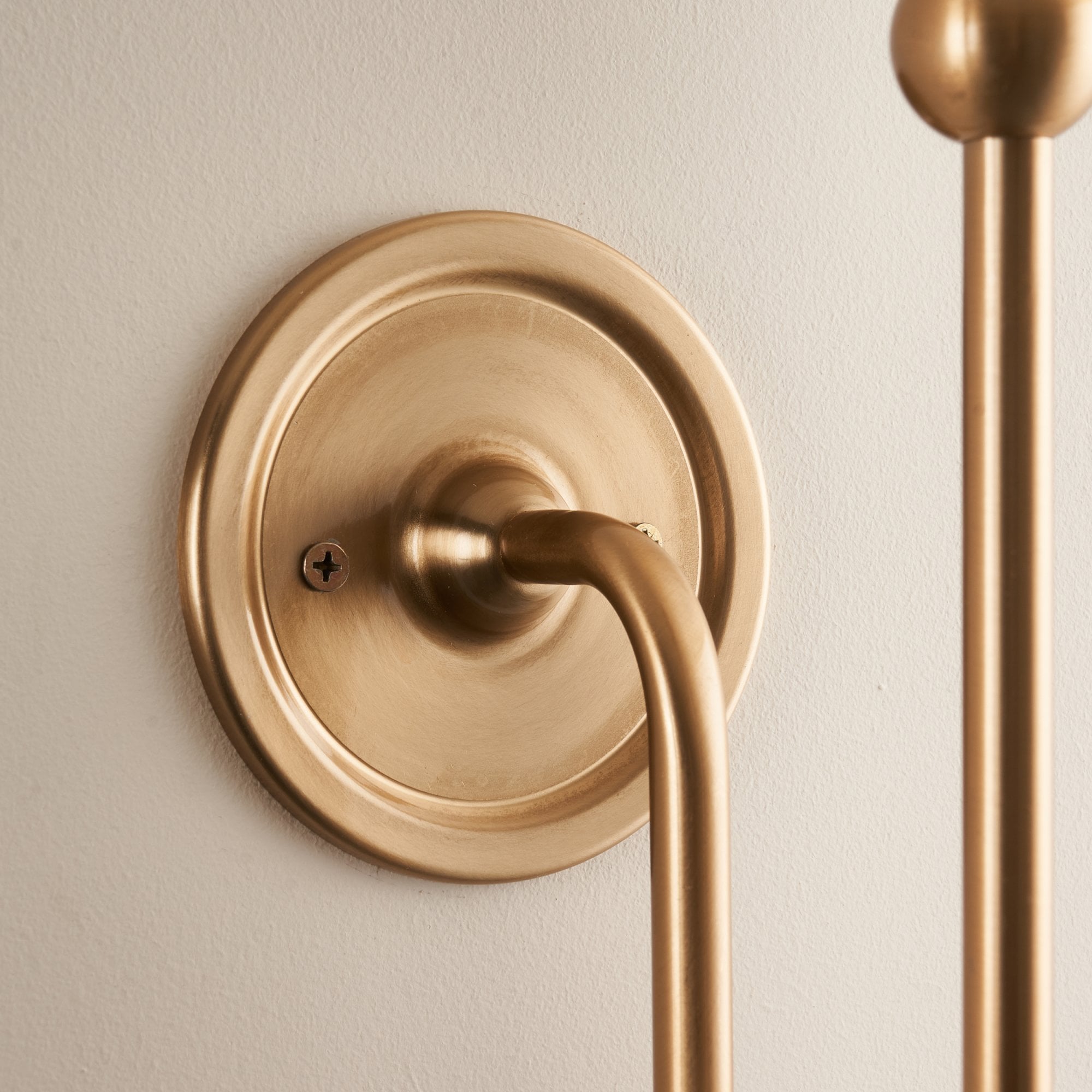 Endon Santiago Single Light Wall - Brushed Aged Brass Plate