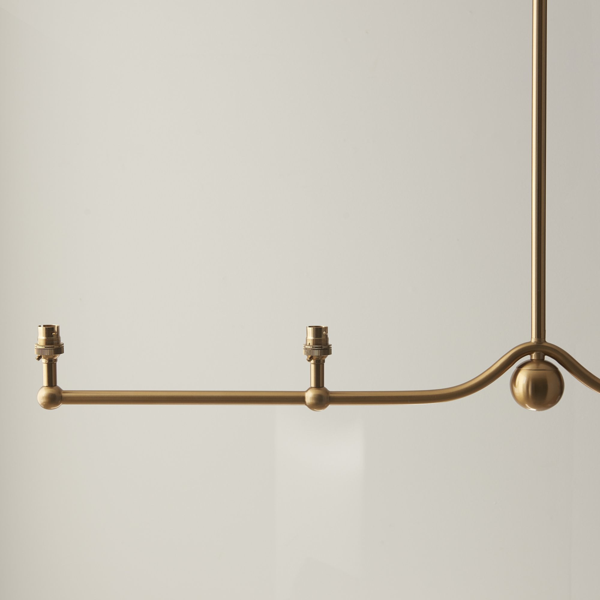 Endon Santiago 4 Light Linear Pendant - Brushed Aged Brass Plate
