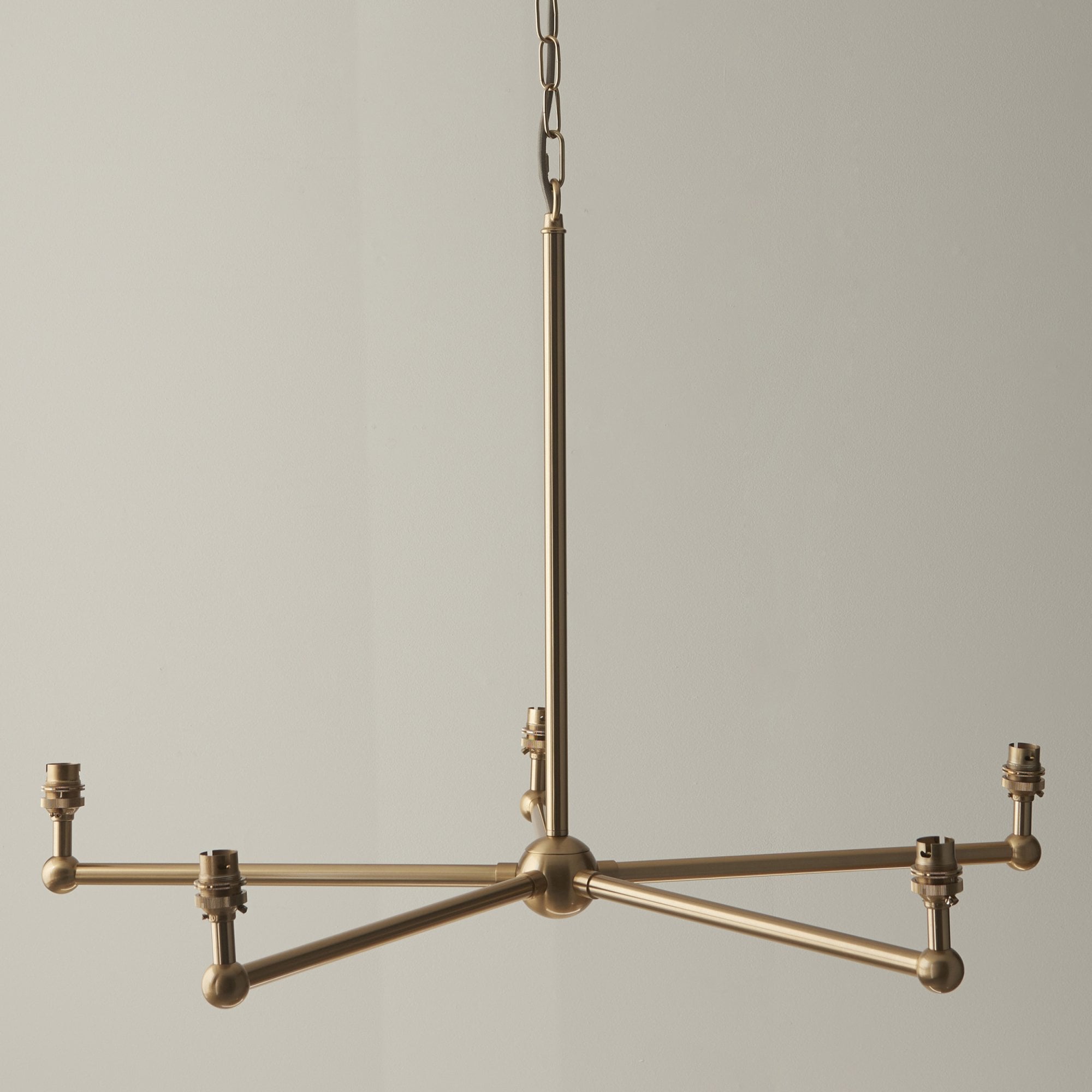 Endon Santiago 5 Light Pendant - Brushed Aged Brass Plate