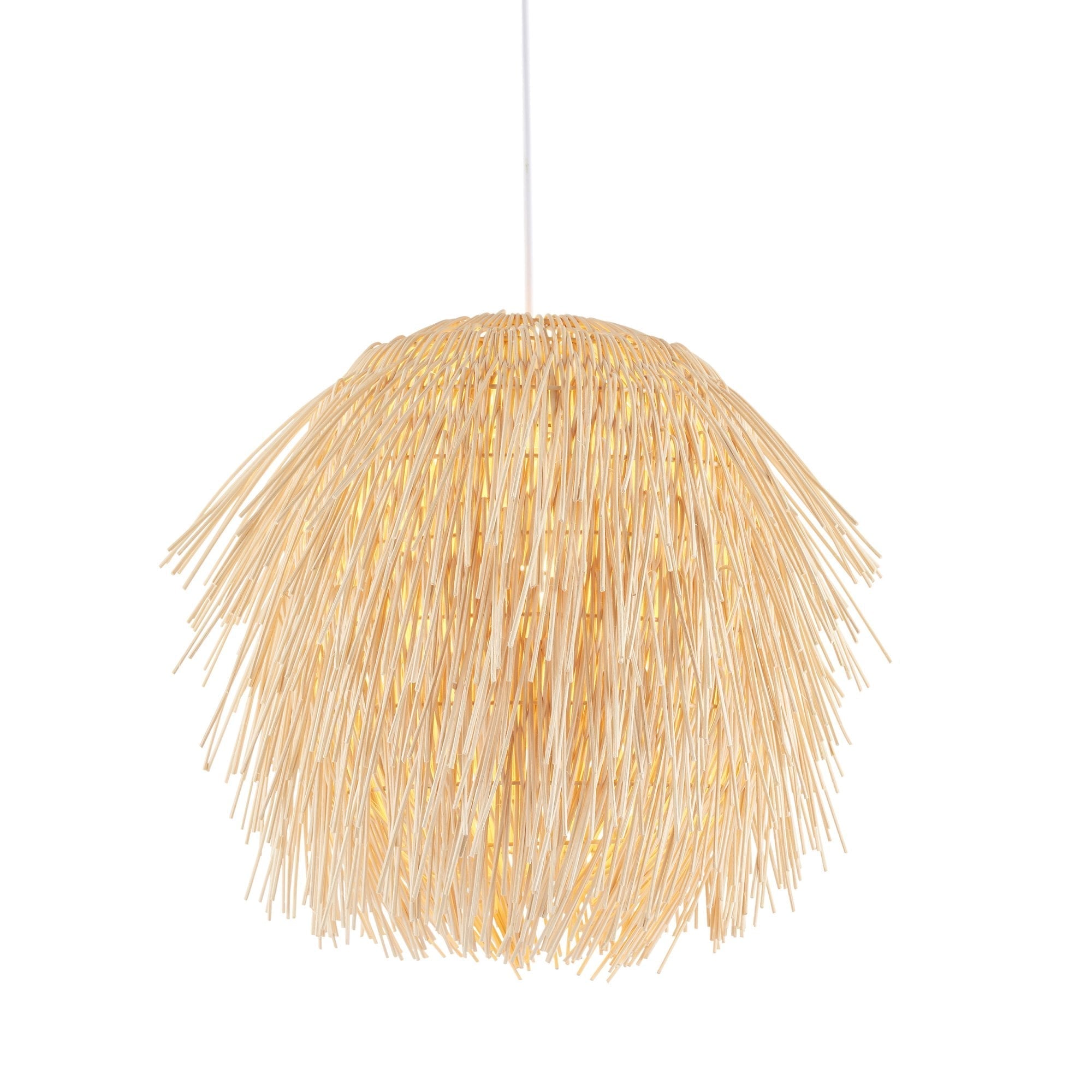 Endon Pushpa Single Light Pendant Easyfit Shade - Natural Rattan