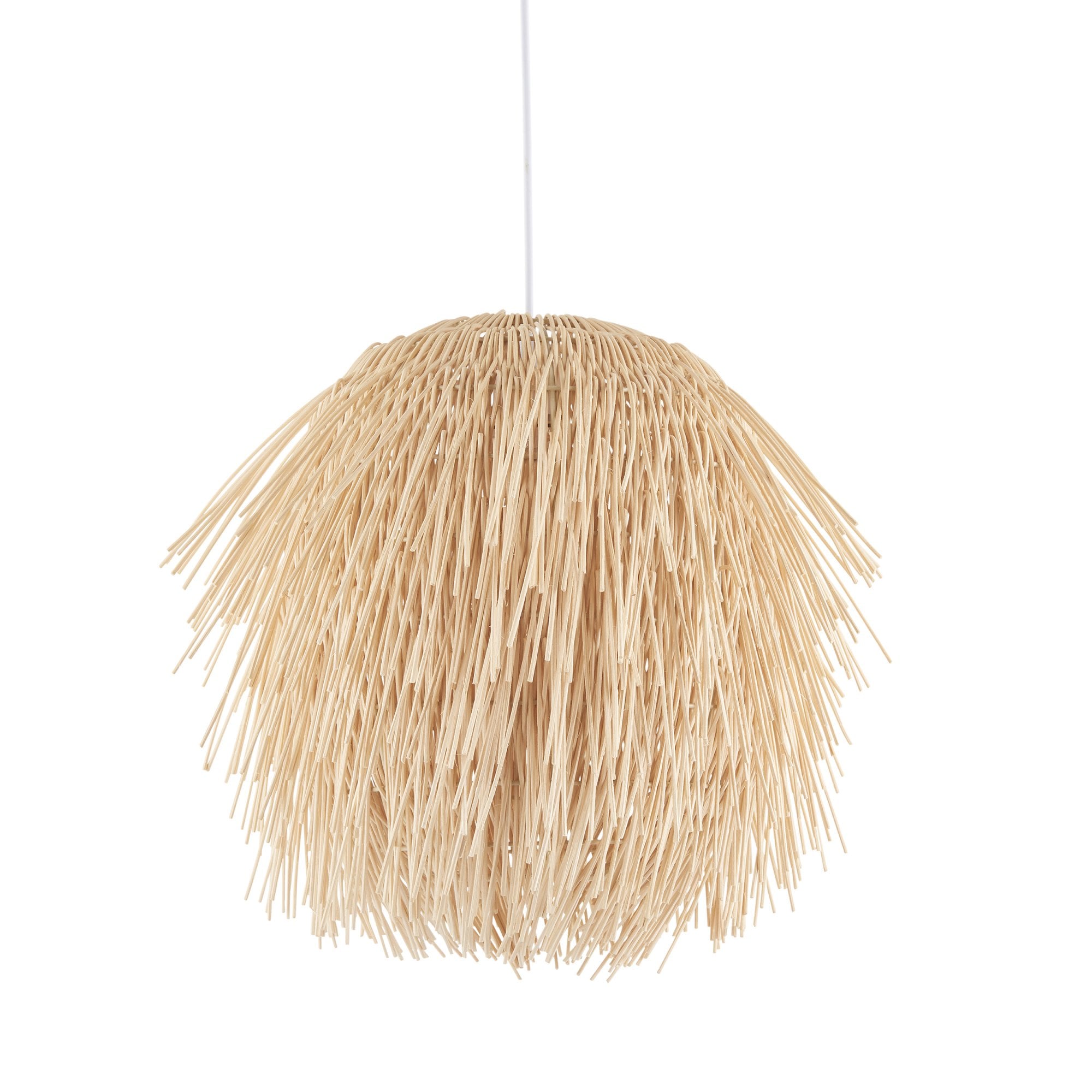 Endon Pushpa Single Light Pendant Easyfit Shade - Natural Rattan