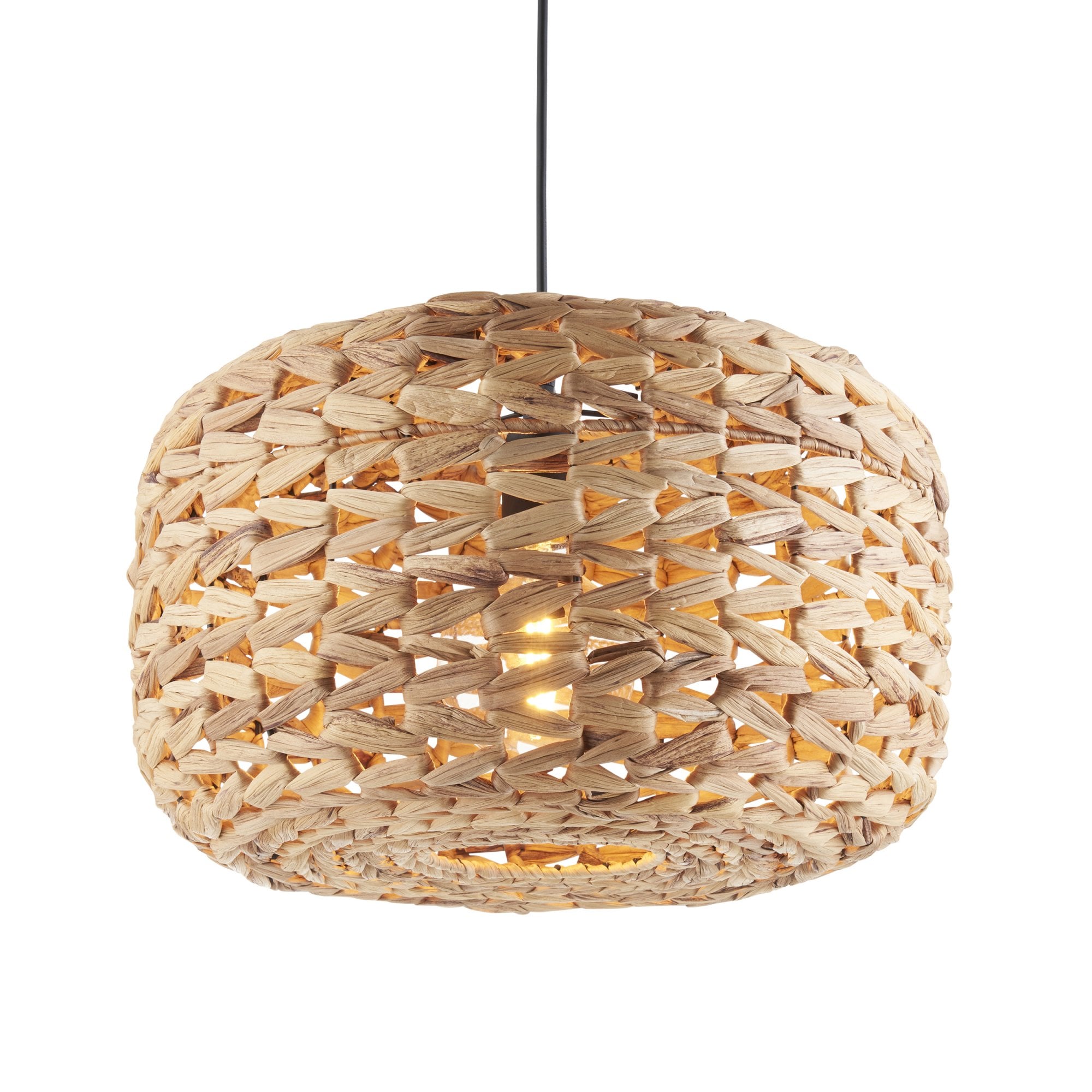 Endon Toca Single Light Pendant Easyfit Shade - Natural Water Hyacinth