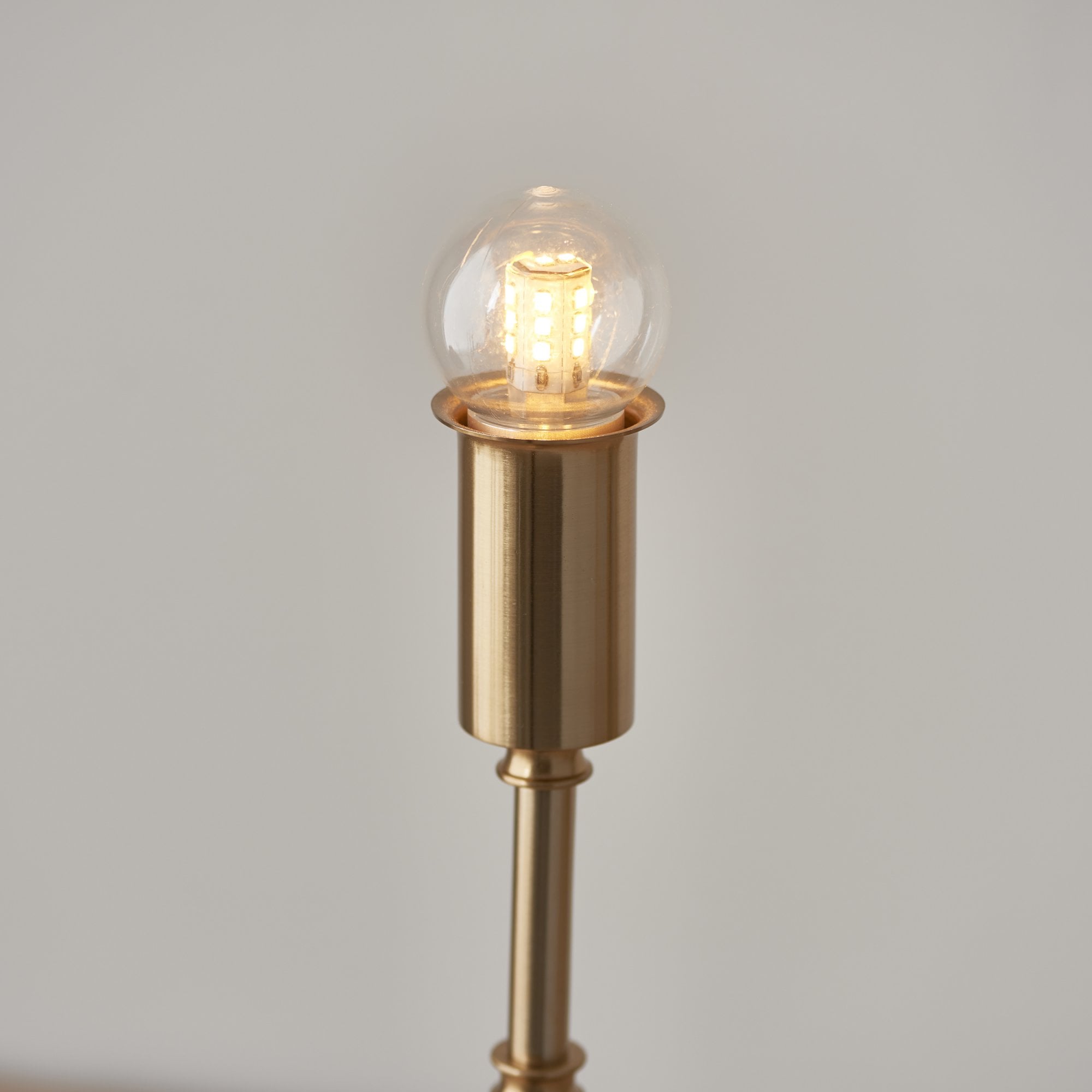 Endon Burley Rechargeable Single Light Table Lamp - Brushed Aged Brass Plate