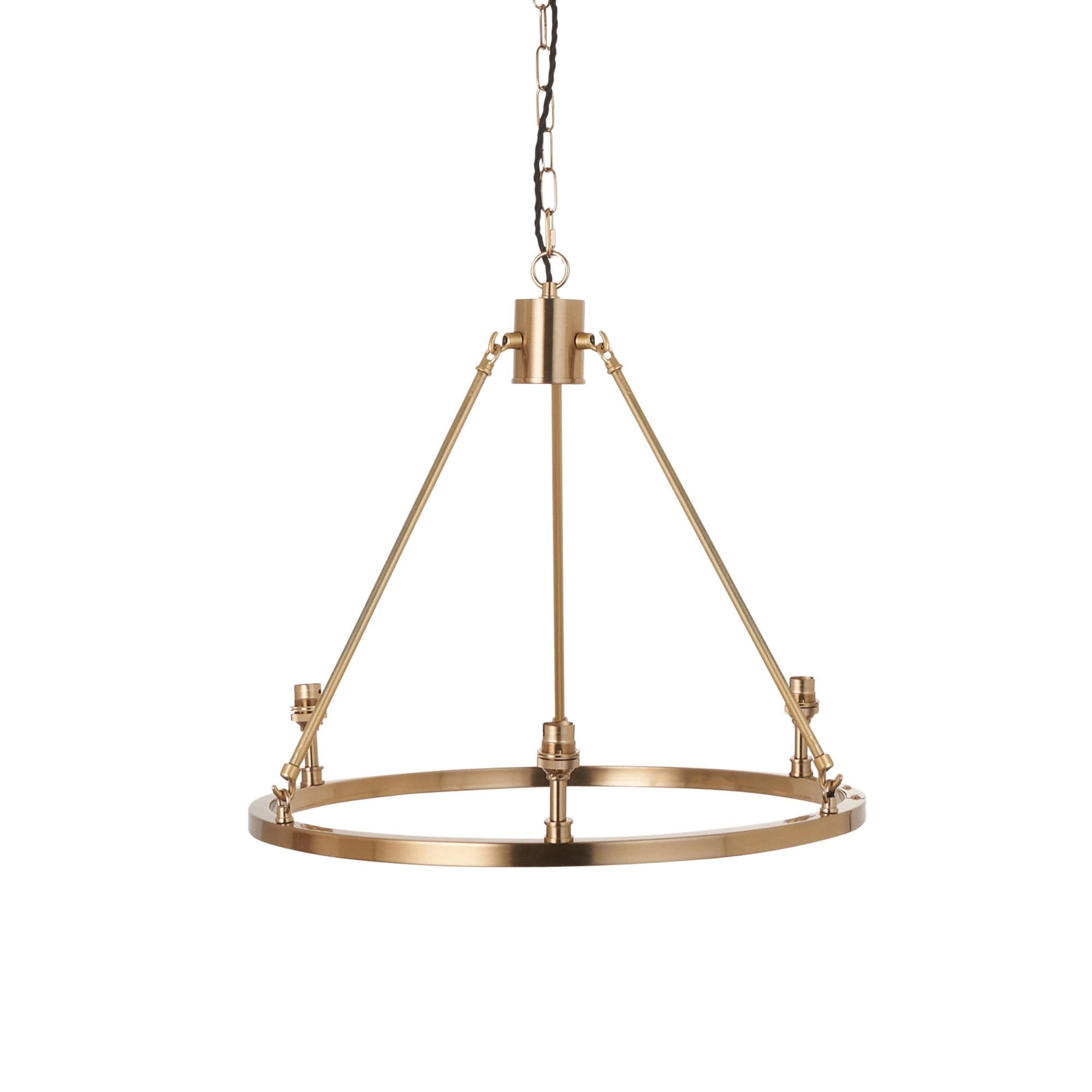 Endon Chester 3 Light Pendant - Brushed Aged Brass Plate