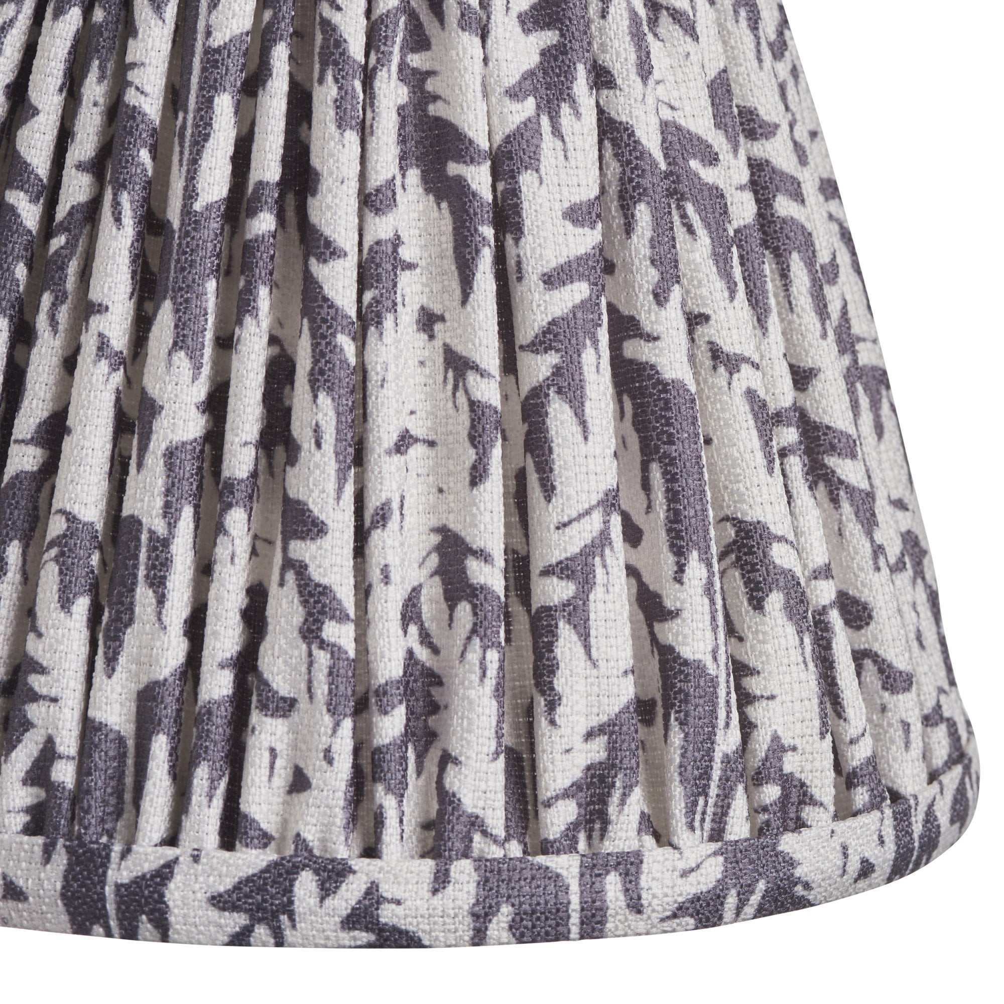 Endon Leaf Single Light Shade 16cm - Pearl Grey Fabric