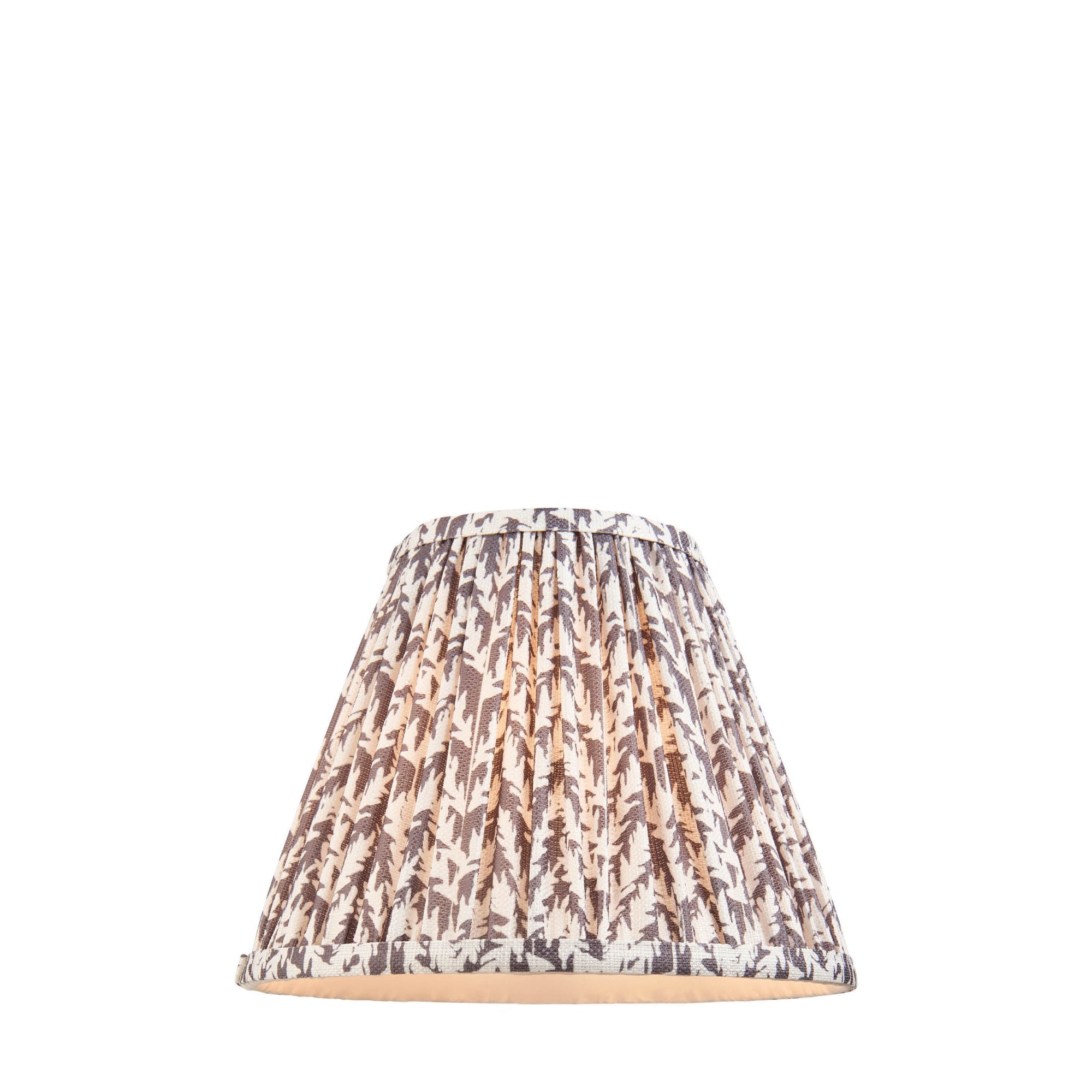 Endon Leaf Single Light Shade 25cm - Pearl Grey Fabric