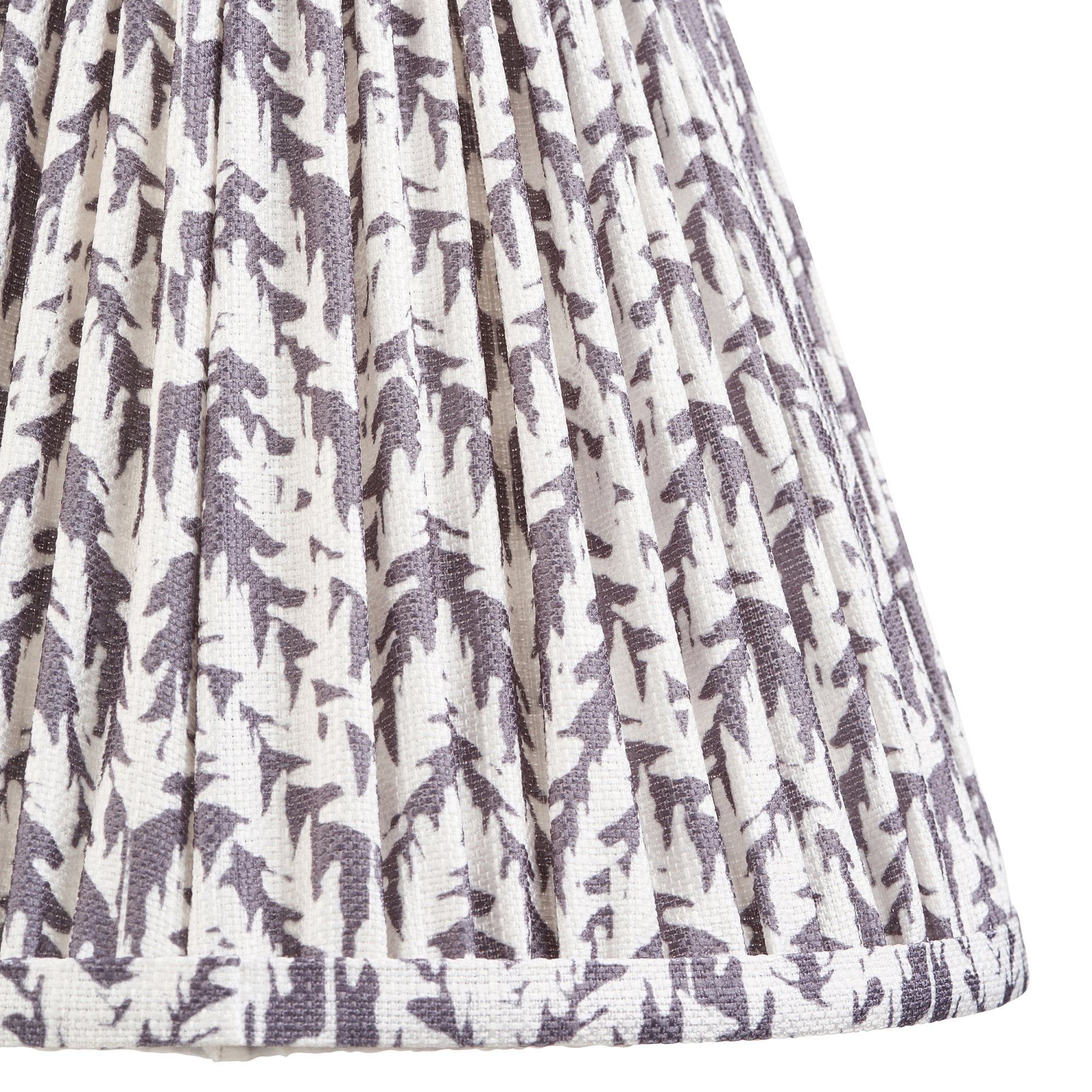 Endon Leaf Single Light Shade 25cm - Pearl Grey Fabric