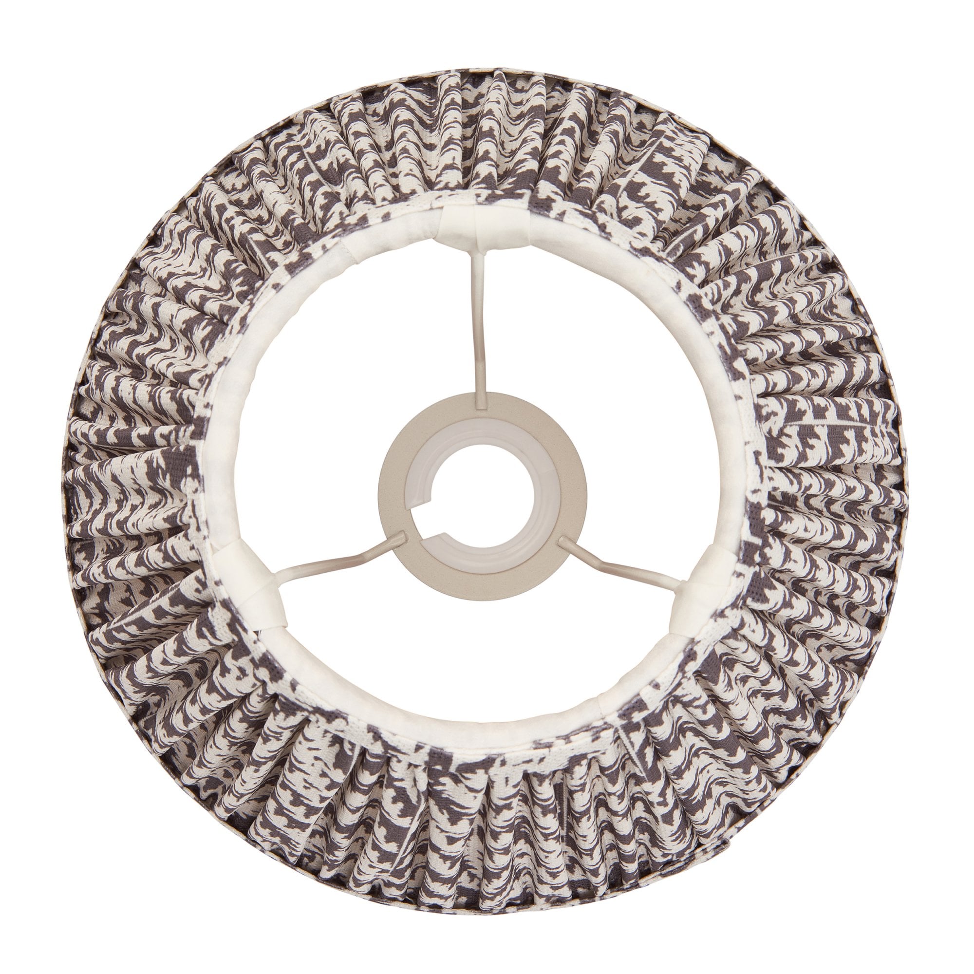 Endon Leaf Single Light Shade 25cm - Pearl Grey Fabric