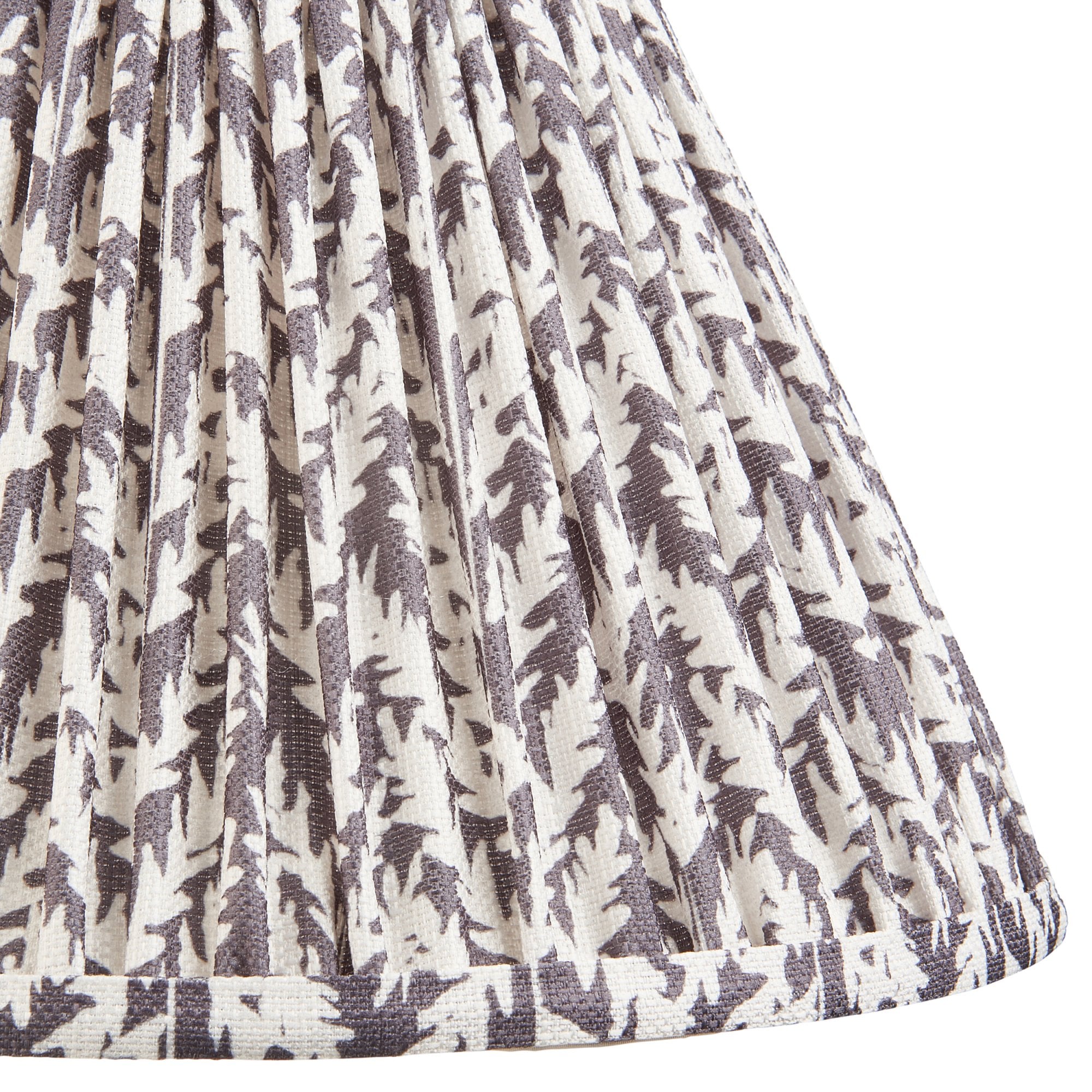 Endon Leaf Single Light Shade 30cm - Pearl Grey Fabric