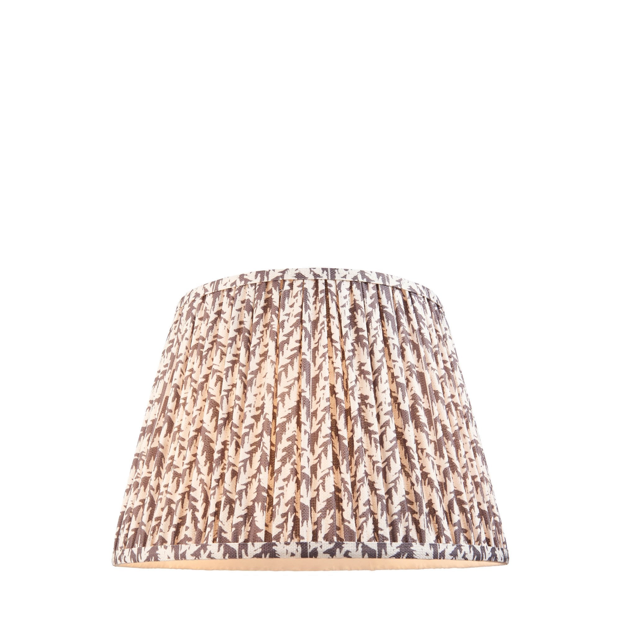 Endon Leaf Single Light Shade 35cm - Pearl Grey Fabric