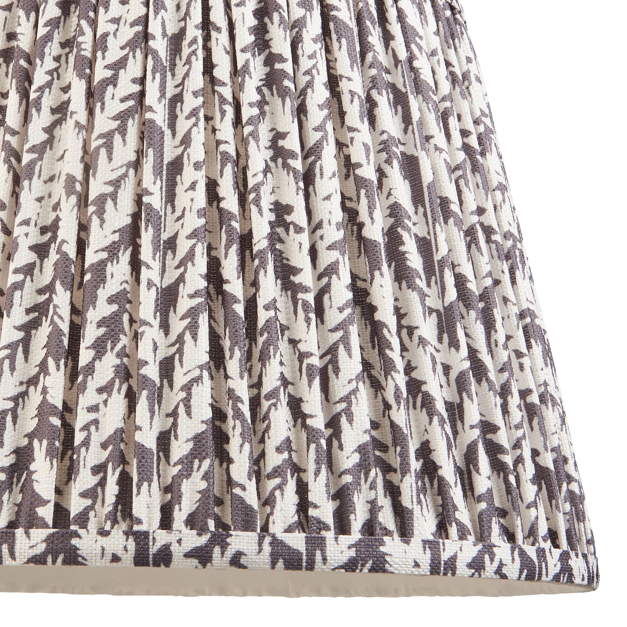 Endon Leaf Single Light Shade 35cm - Pearl Grey Fabric
