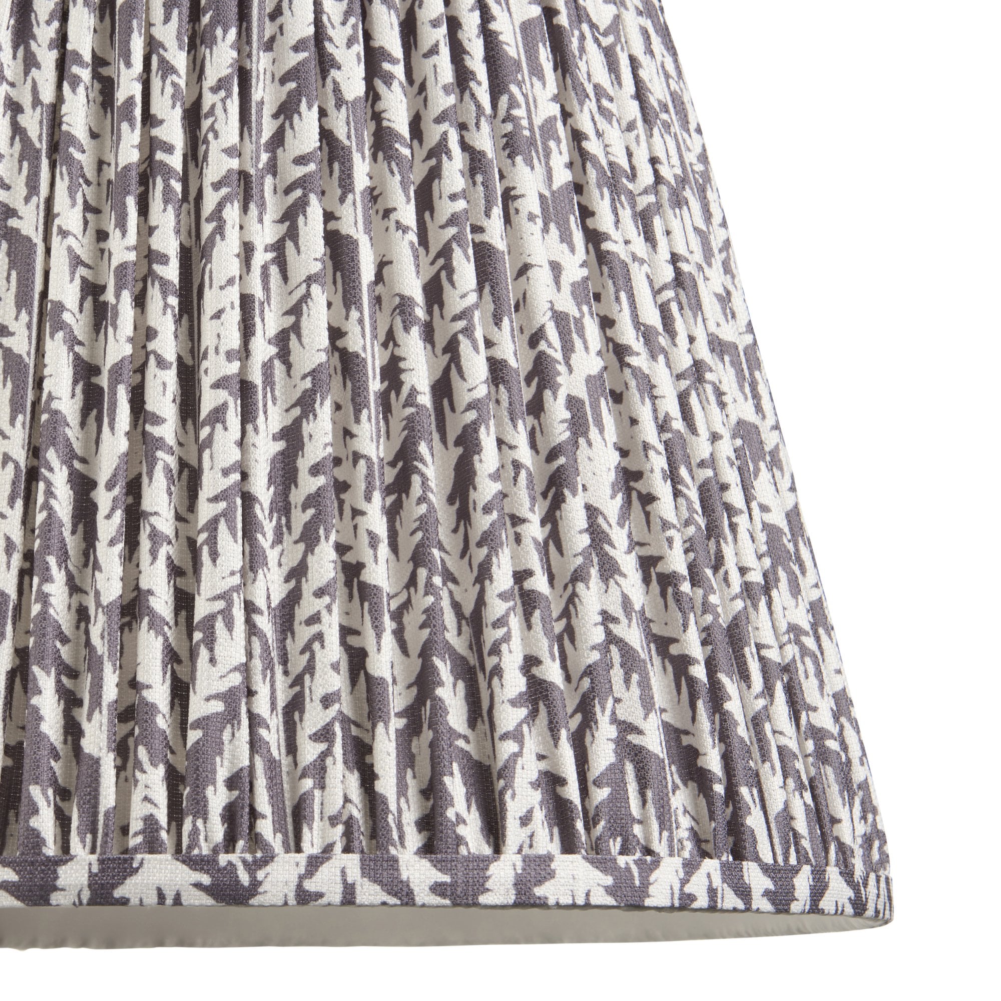 Endon Leaf Single Light Shade 40cm - Pearl Grey Fabric