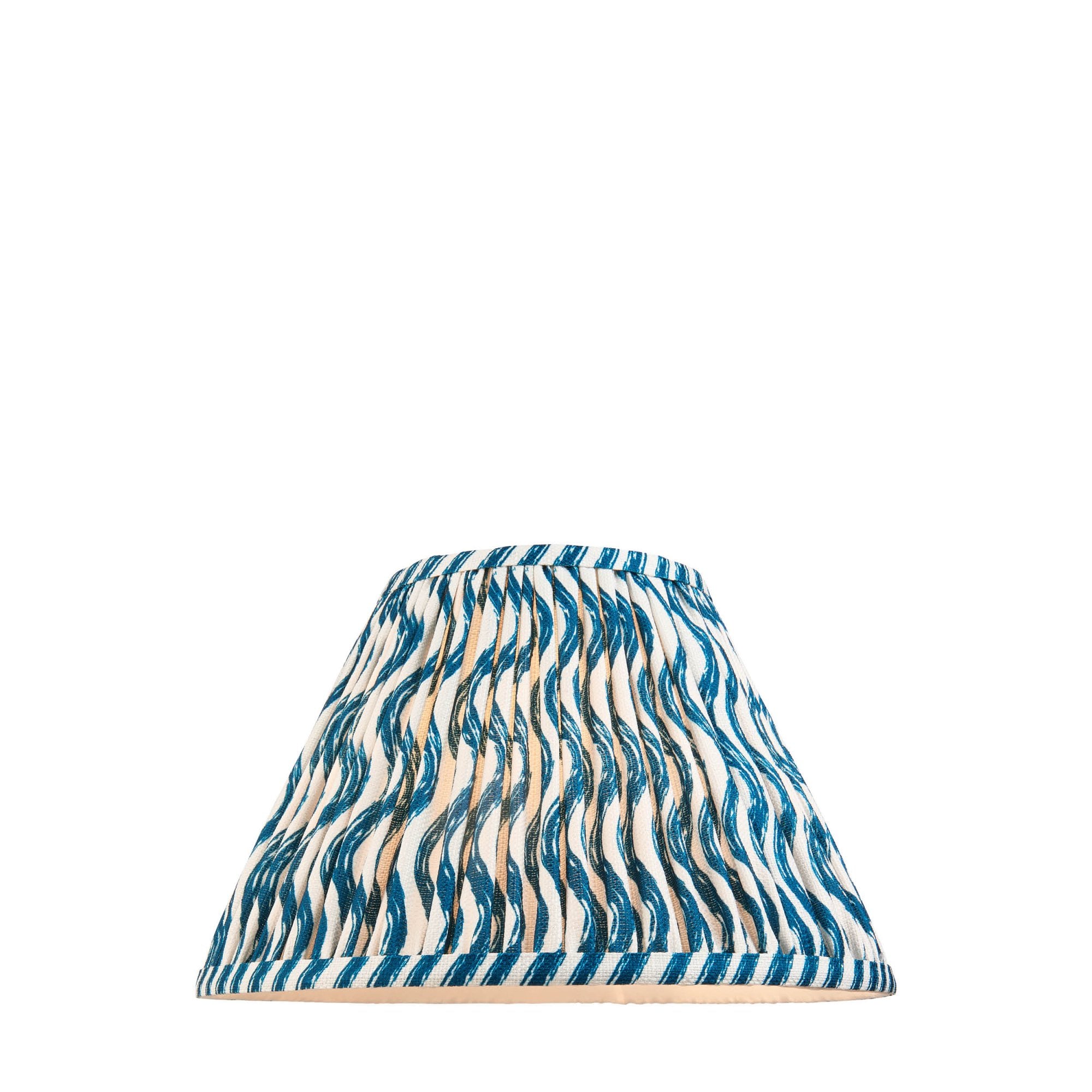 Endon Ripple Single Light Shade 30cm - Marlin Blue Fabric