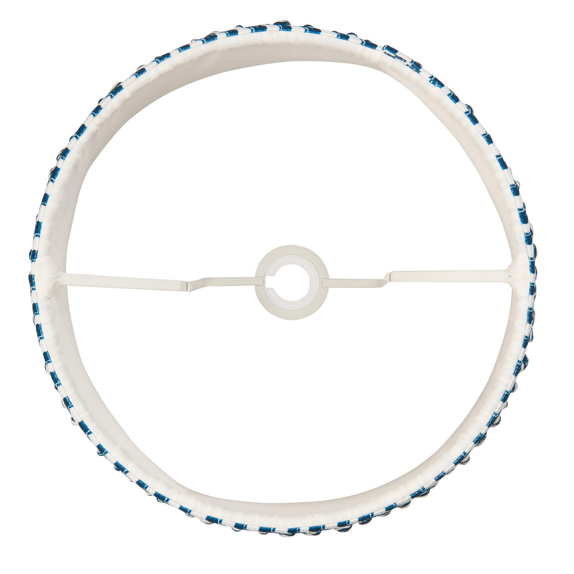 Endon Ripple Single Light Shade 35cm - Marlin Blue Fabric