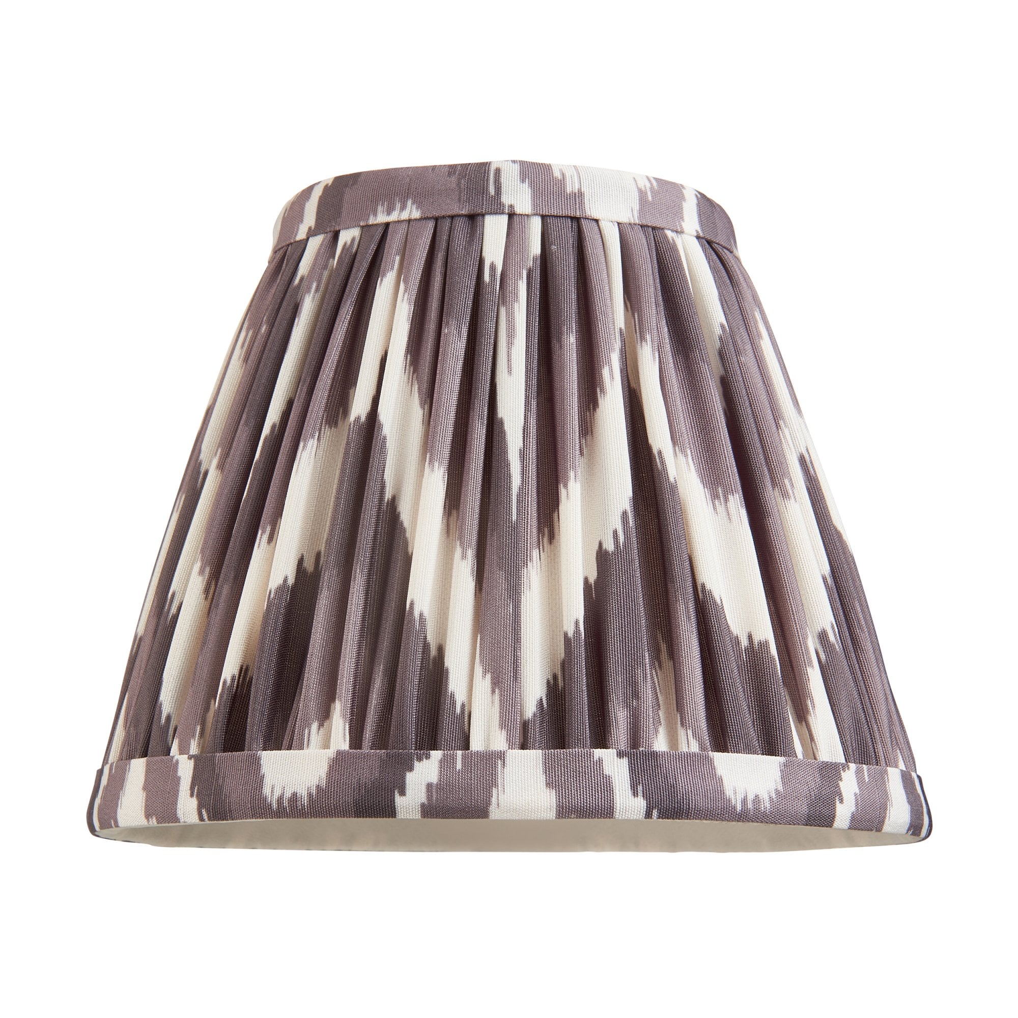 Endon Zigzag Single Light Shade 16cm - Pearl Grey Fabric