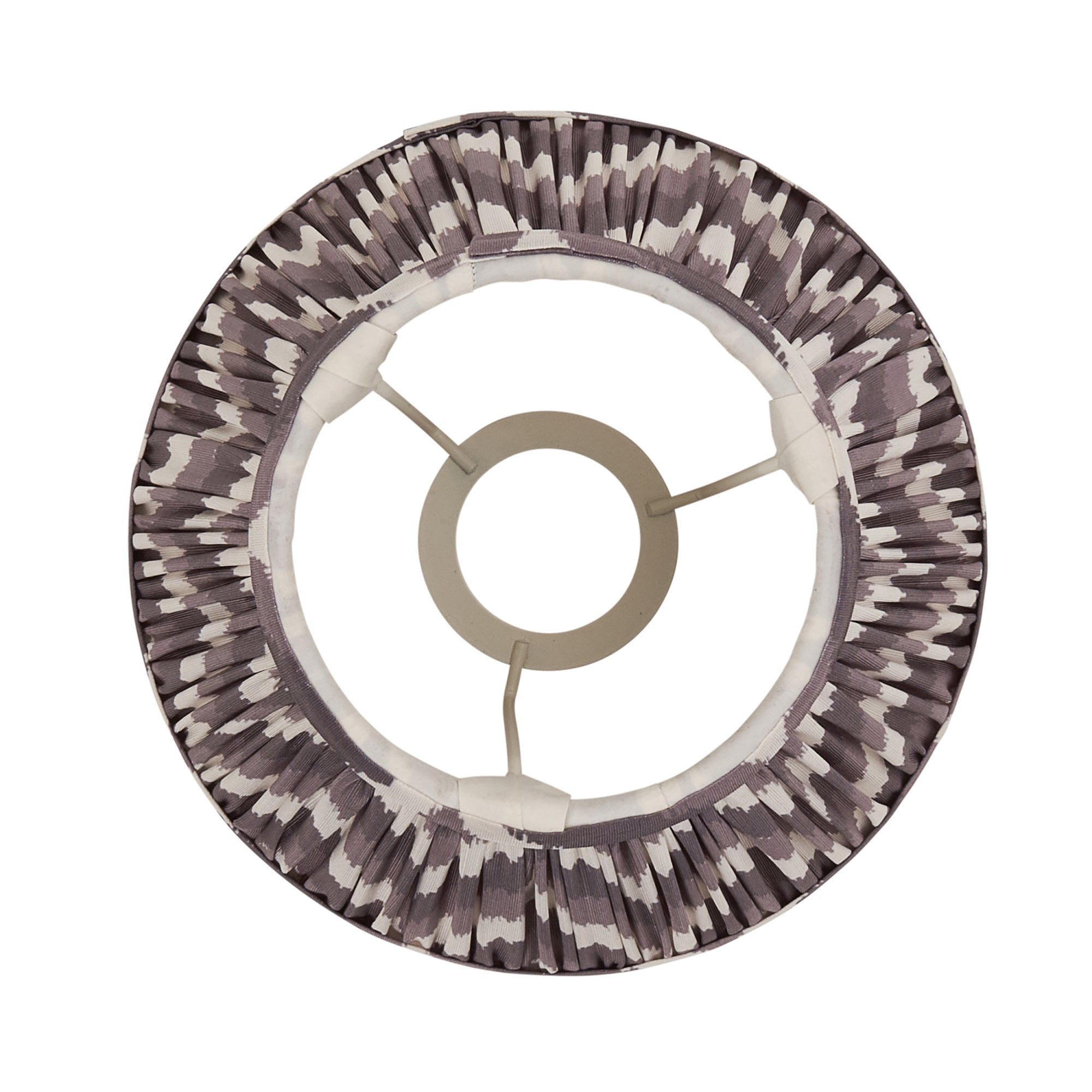 Endon Zigzag Single Light Shade 20cm - Pearl Grey Fabric