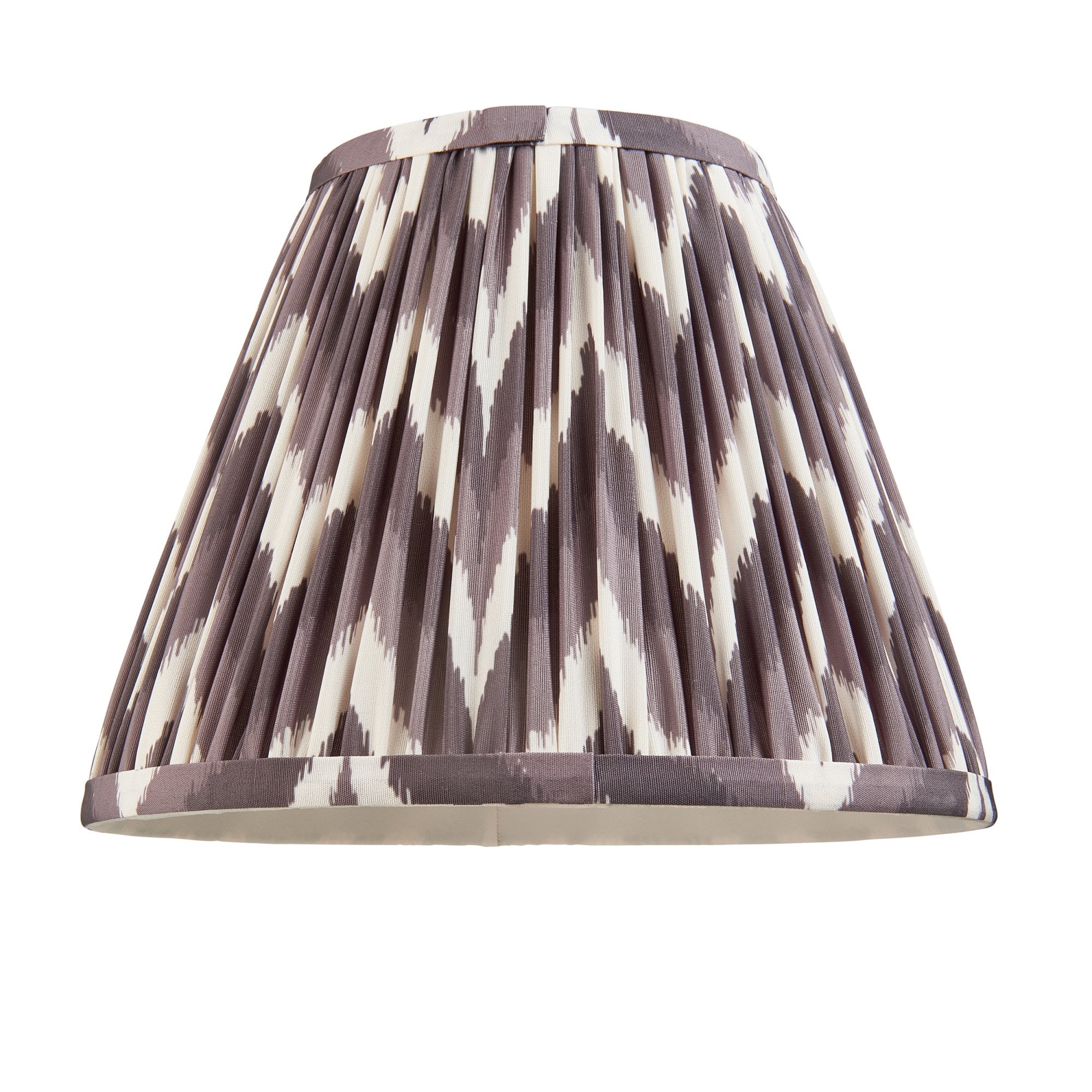 Endon Zigzag Single Light Shade 25cm - Pearl Grey Fabric