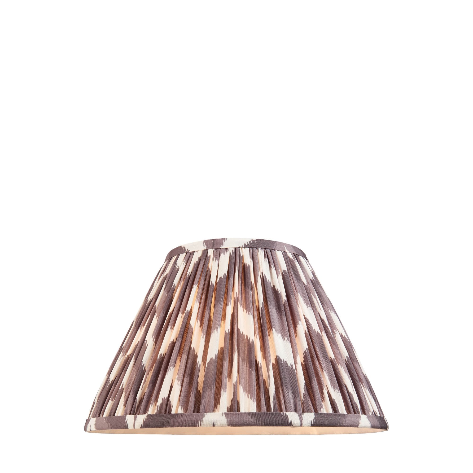 Endon Zigzag Single Light Shade 30cm - Pearl Grey Fabric