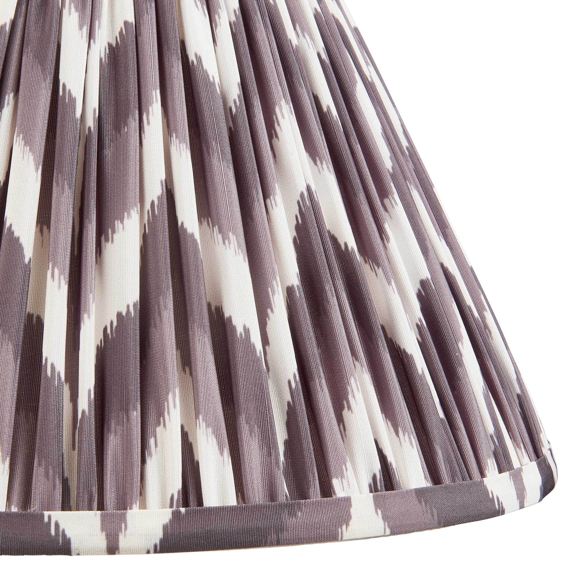 Endon Zigzag Single Light Shade 30cm - Pearl Grey Fabric