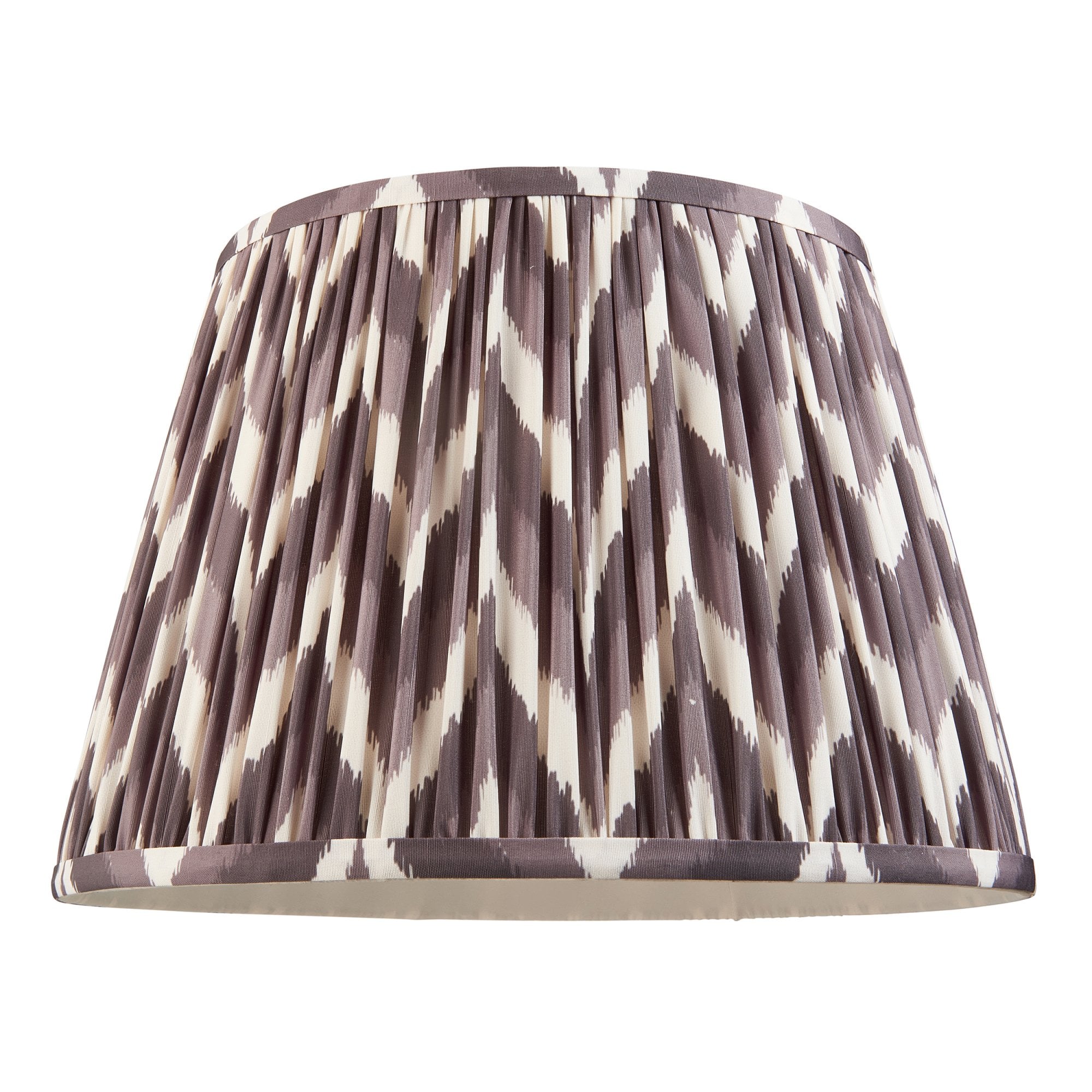 Endon Zigzag Single Light Shade 35cm - Pearl Grey Fabric