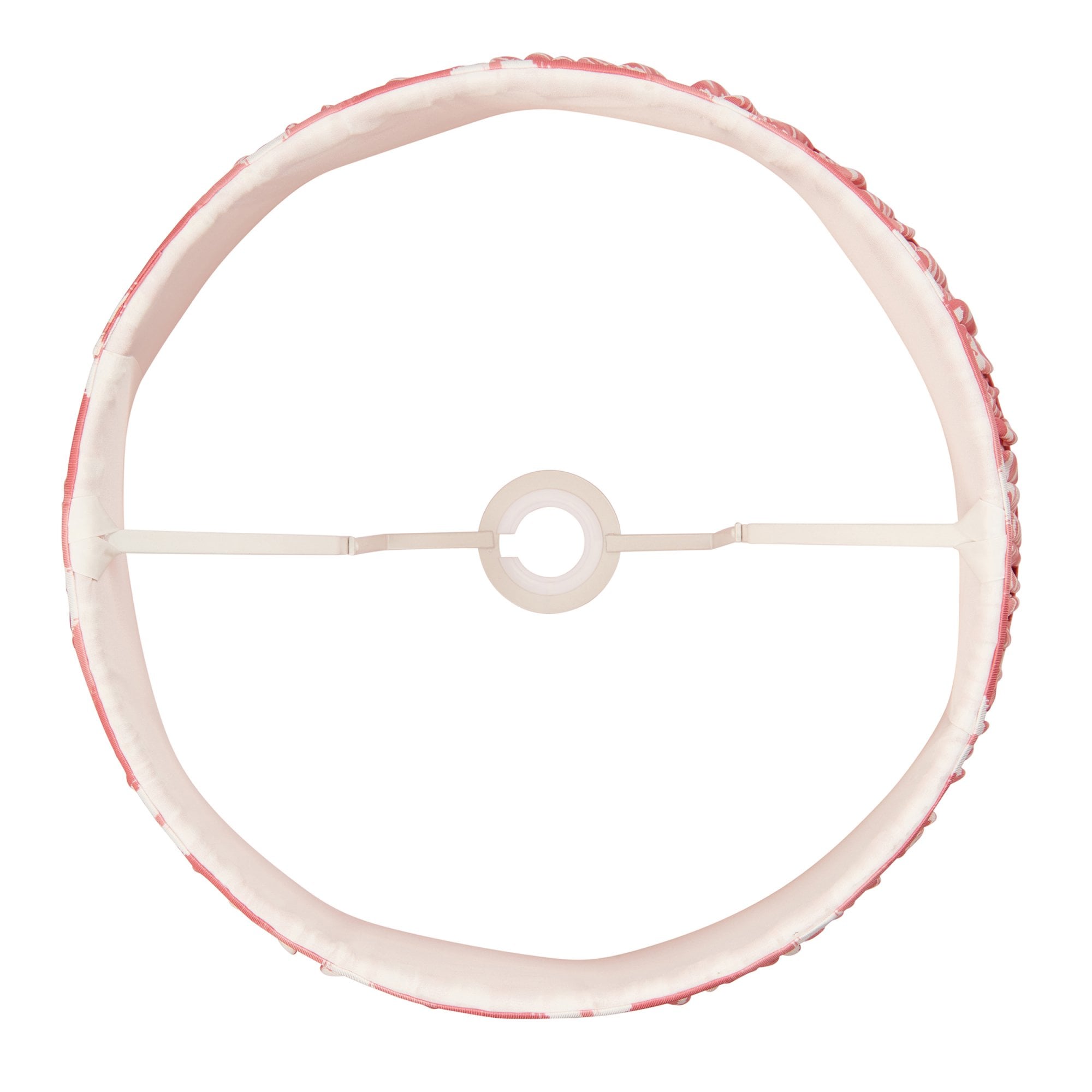 Endon Ikat Single Light Shade 40cm - Coral Pink Fabric