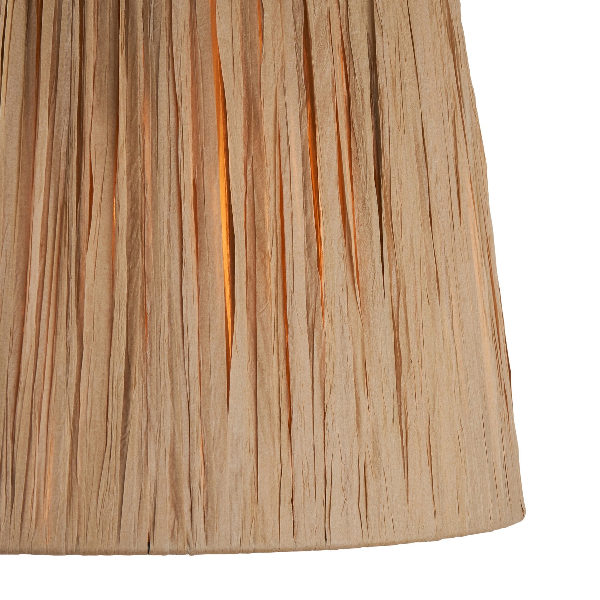 Endon Raffia Single Light Shade - Natural Raffia