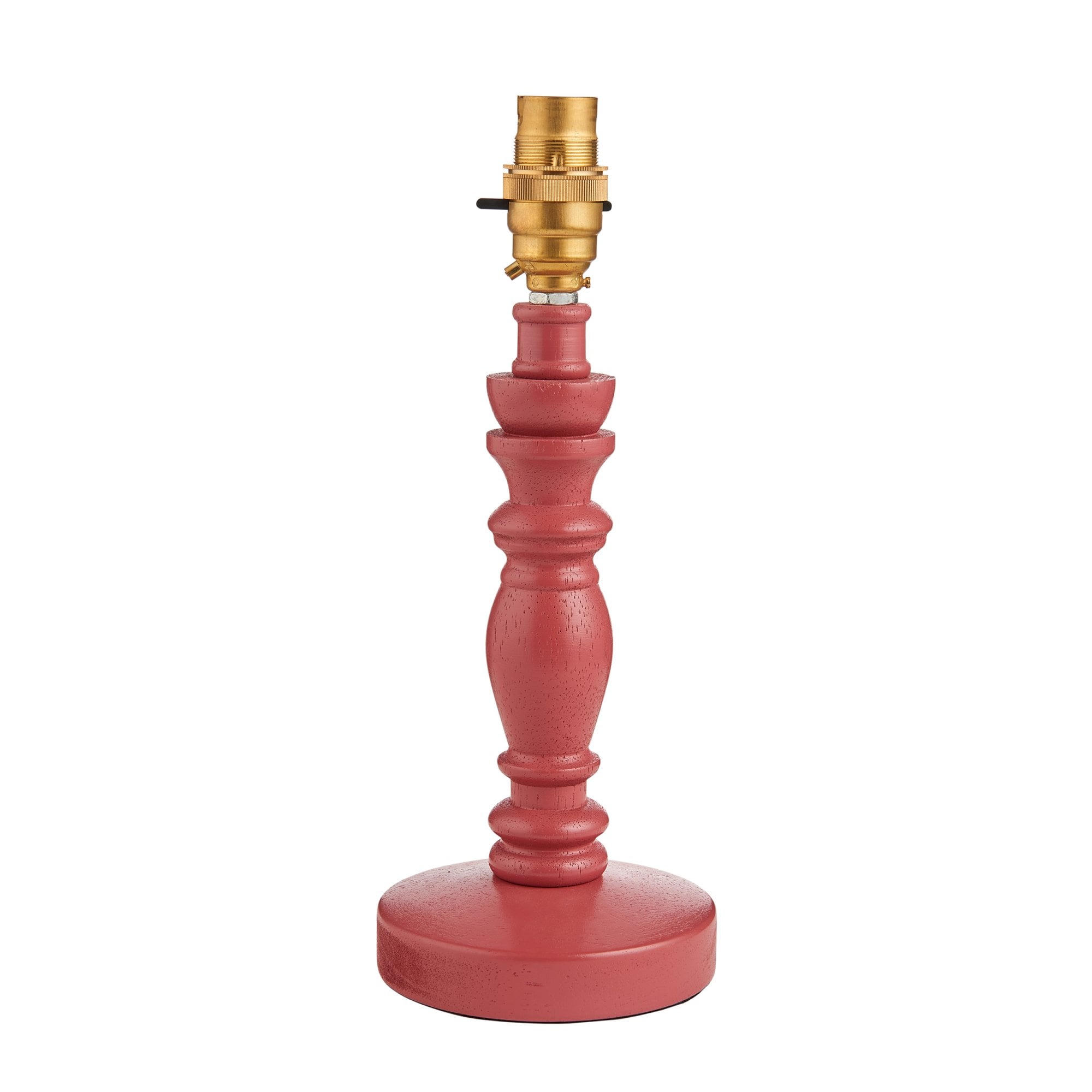 Endon Bibury Single Light Table Lamp - Satin Pink Clay Paint & Brushed Aged Brass Plate