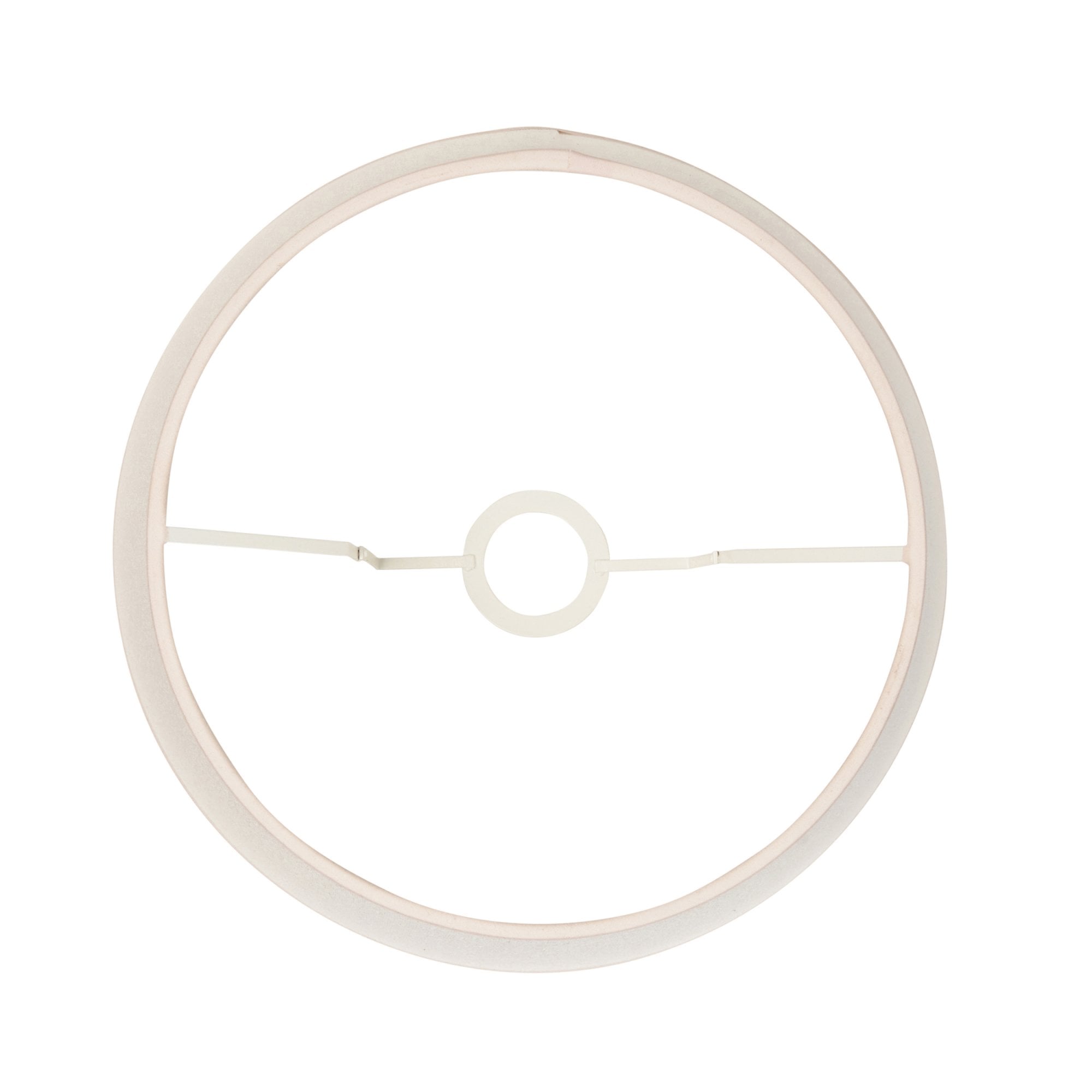 Endon Ivy Single Light Shade - Vintage White & Almond White Fabric