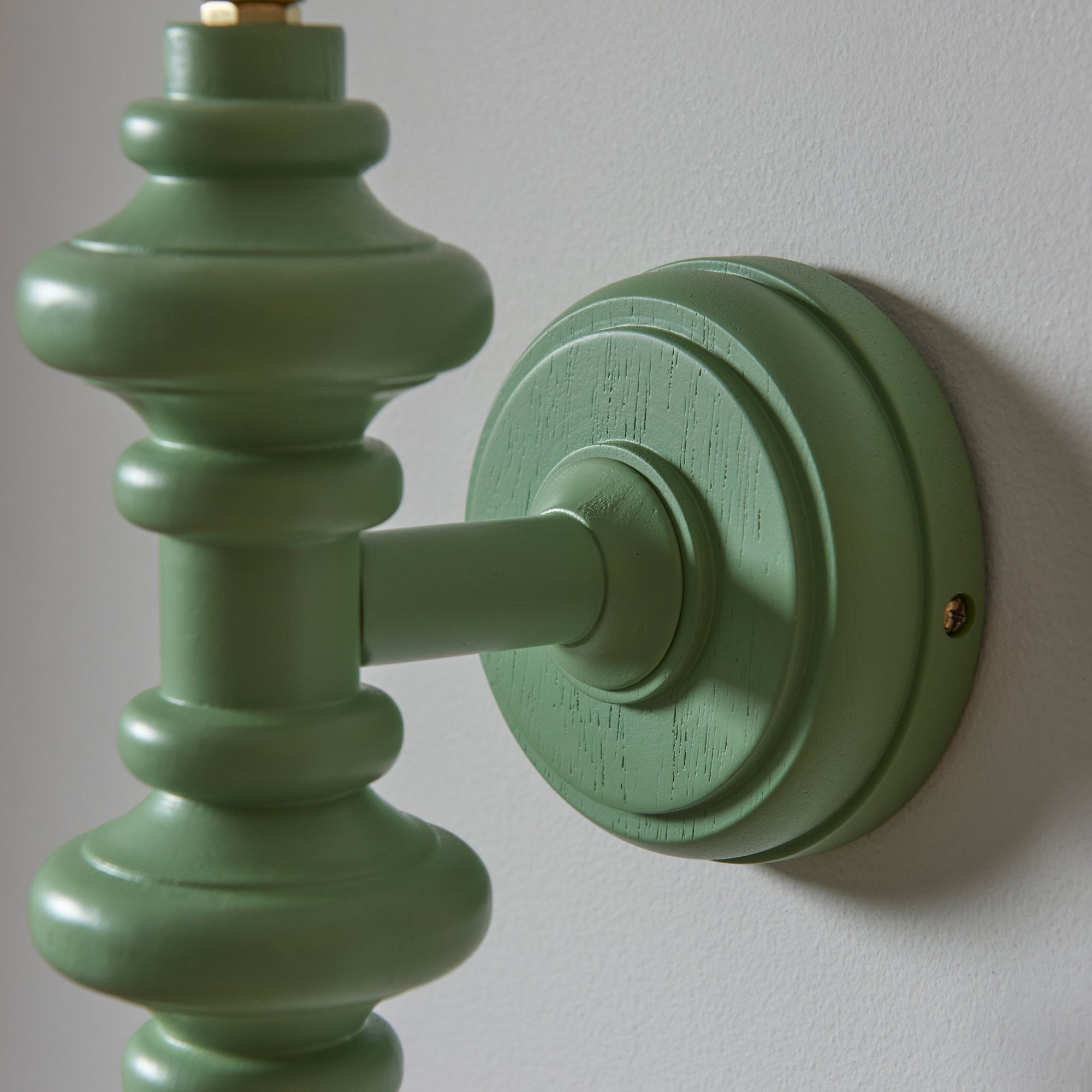 Endon Carnaby Single Light Wall - Satin Cotswold Green Paint
