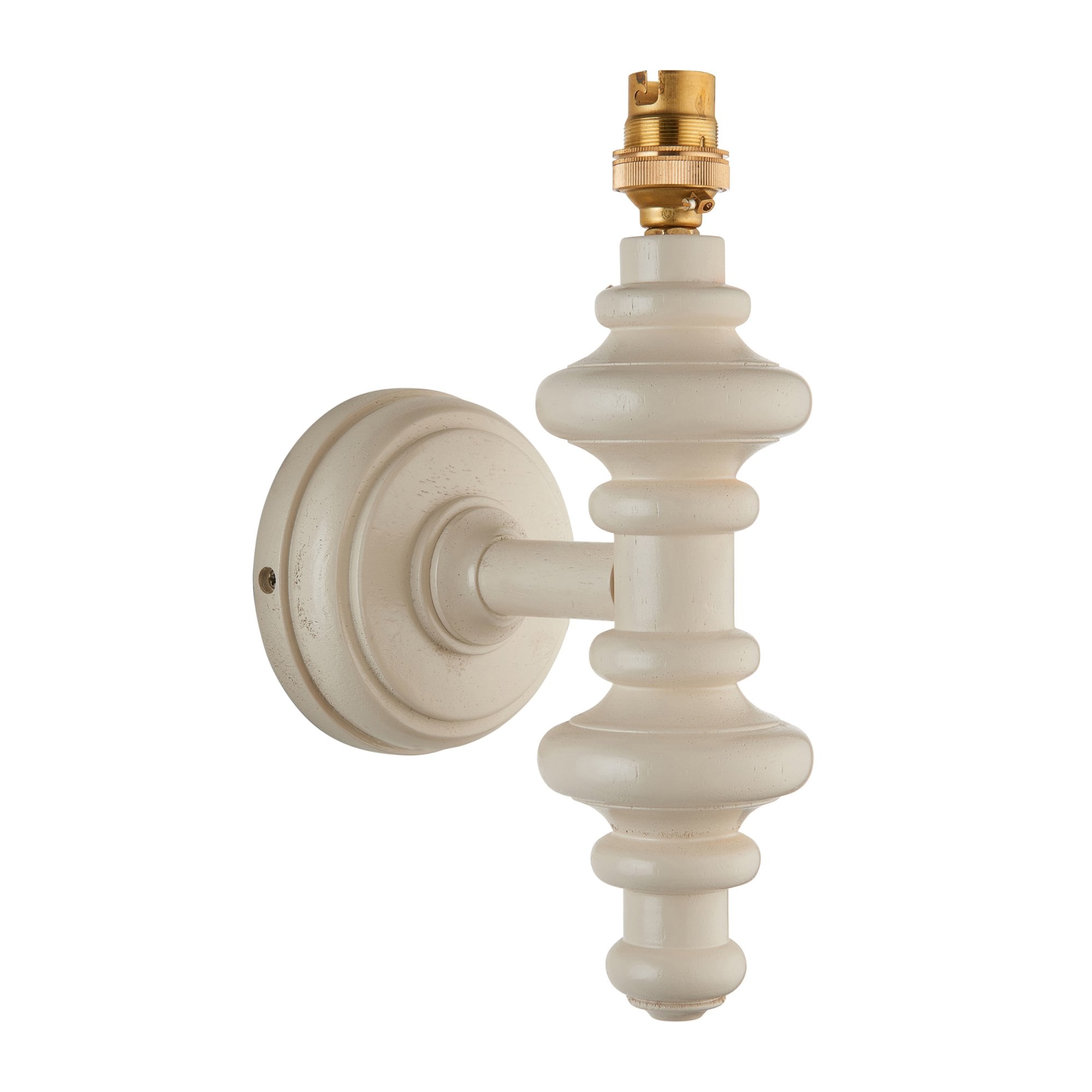 Endon Carnaby Single Light Wall - Satin Almond White Paint