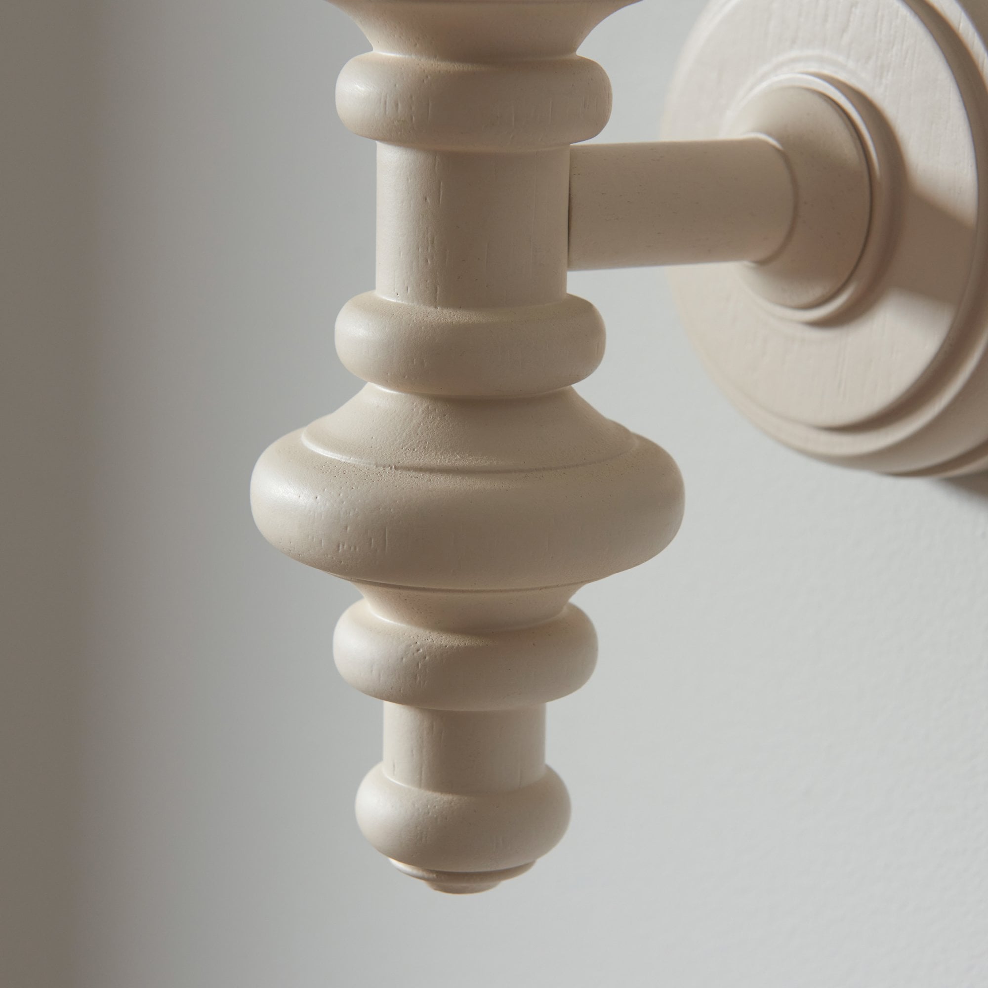 Endon Carnaby Single Light Wall - Satin Almond White Paint