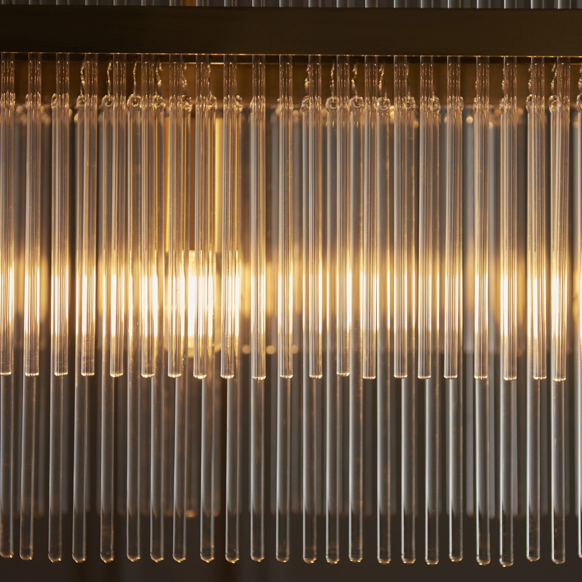 Endon Marietta 4 Light Pendant - Antique Brass Plate & Clear Glass