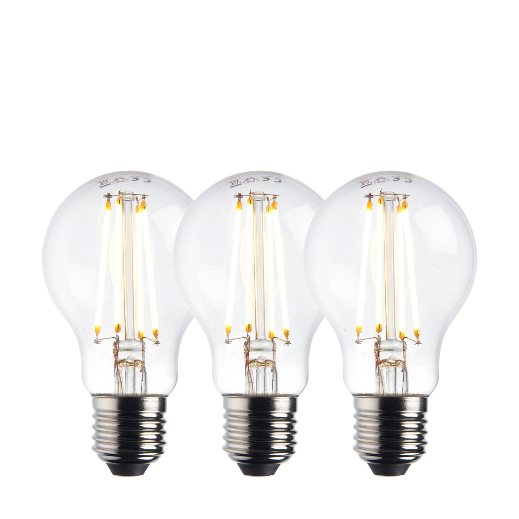 Endon E27 LED Filament GLS - 3 Pack 3 Light Accessory - Clear Glass