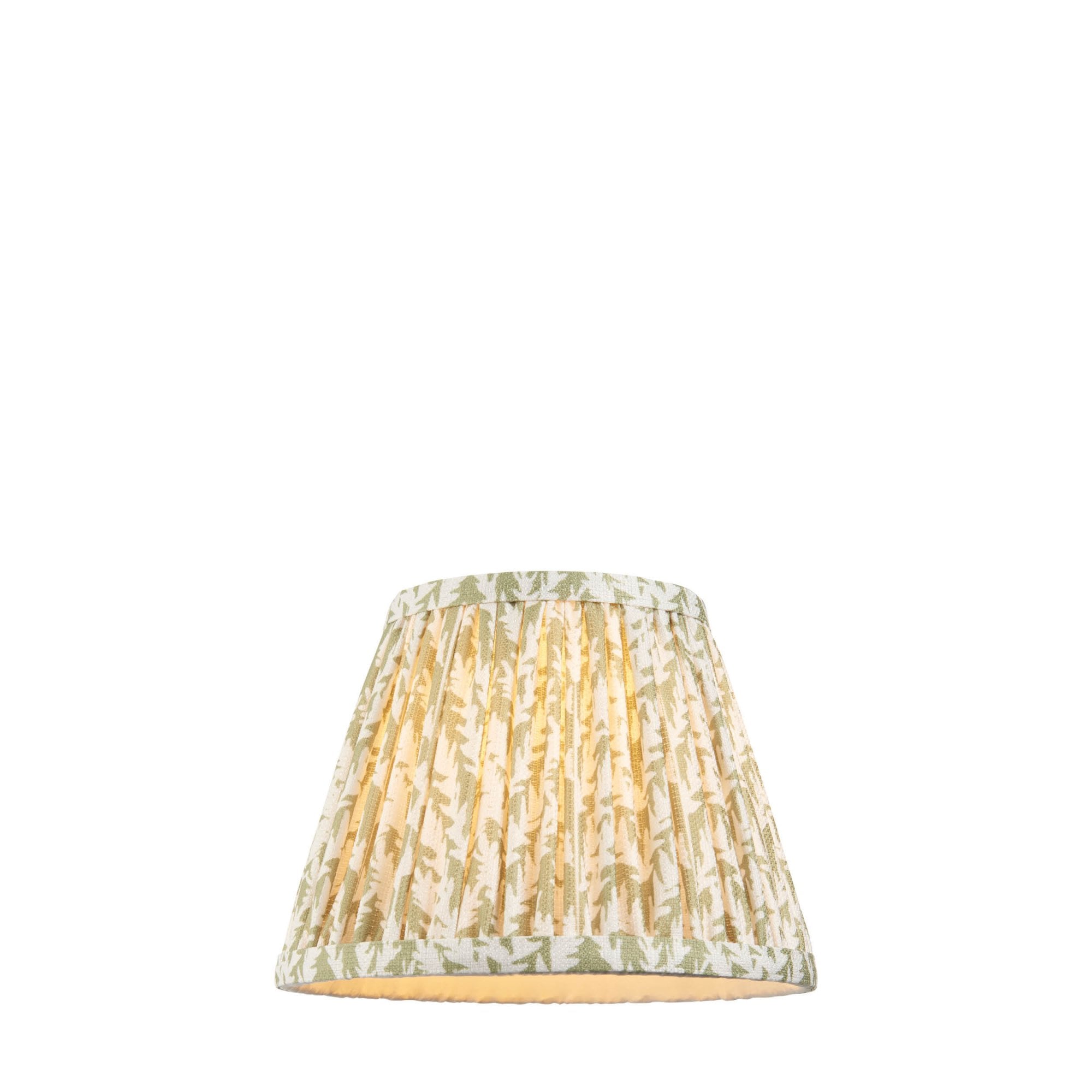 Endon Leaf Single Light Shade 20cm - Herb Garden Green Fabric