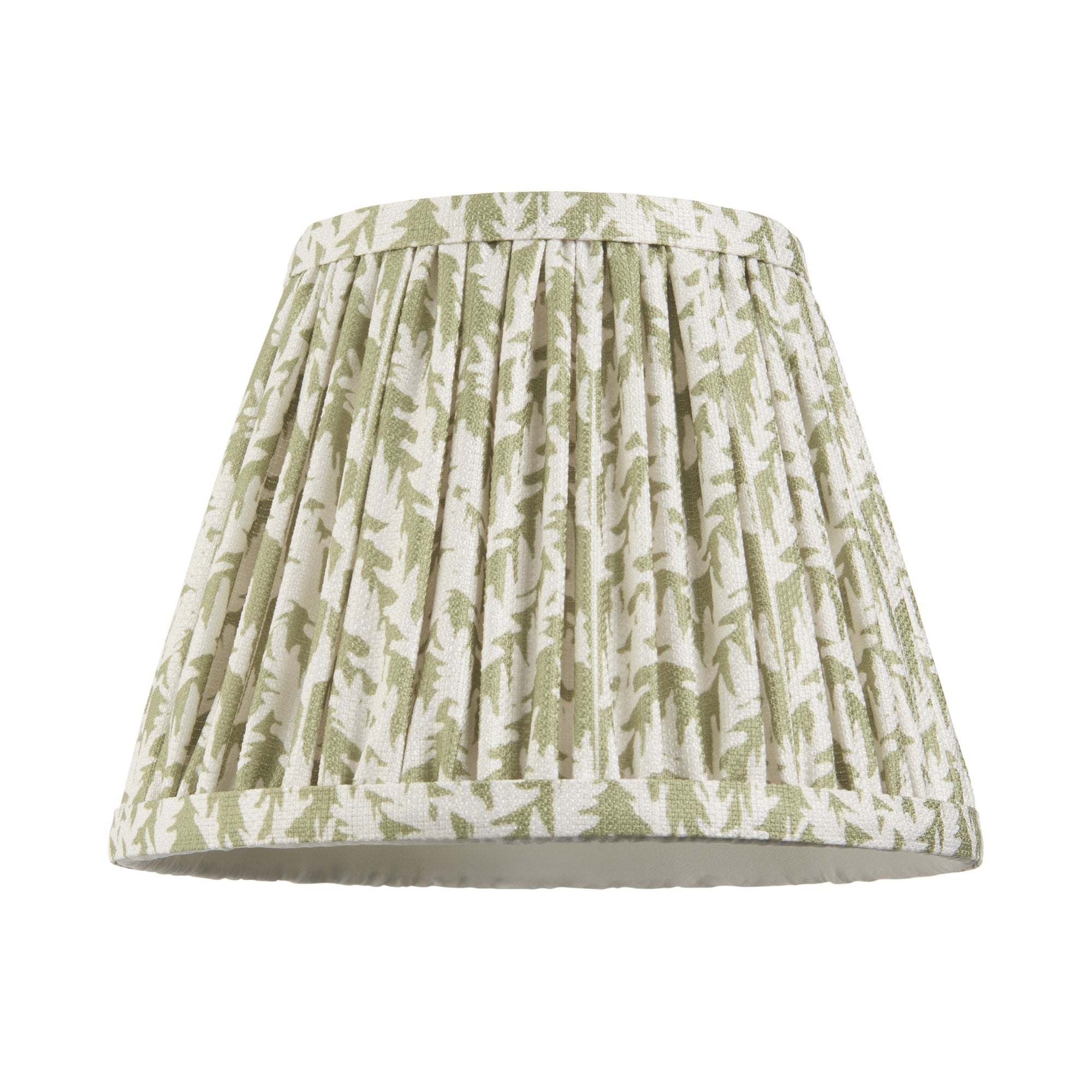 Endon Leaf Single Light Shade 20cm - Herb Garden Green Fabric
