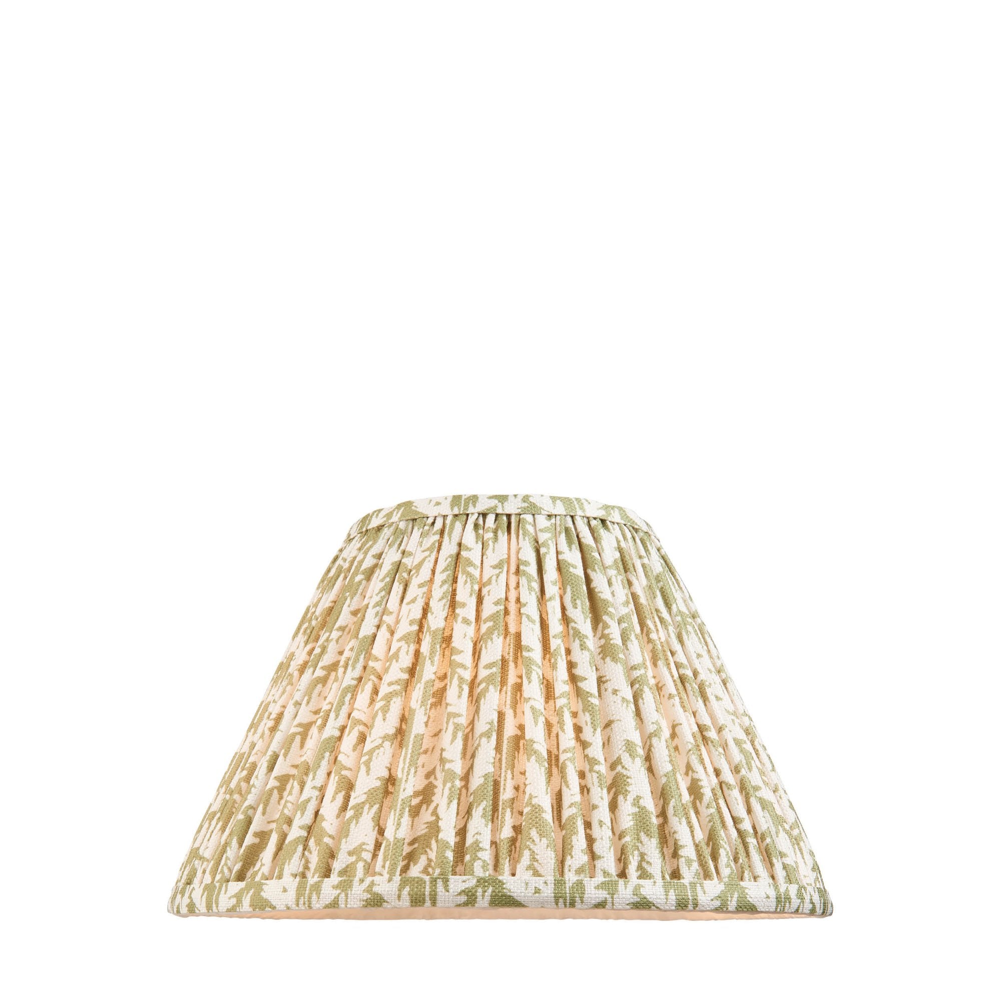 Endon Leaf Single Light Shade 30cm - Herb Garden Green Fabric