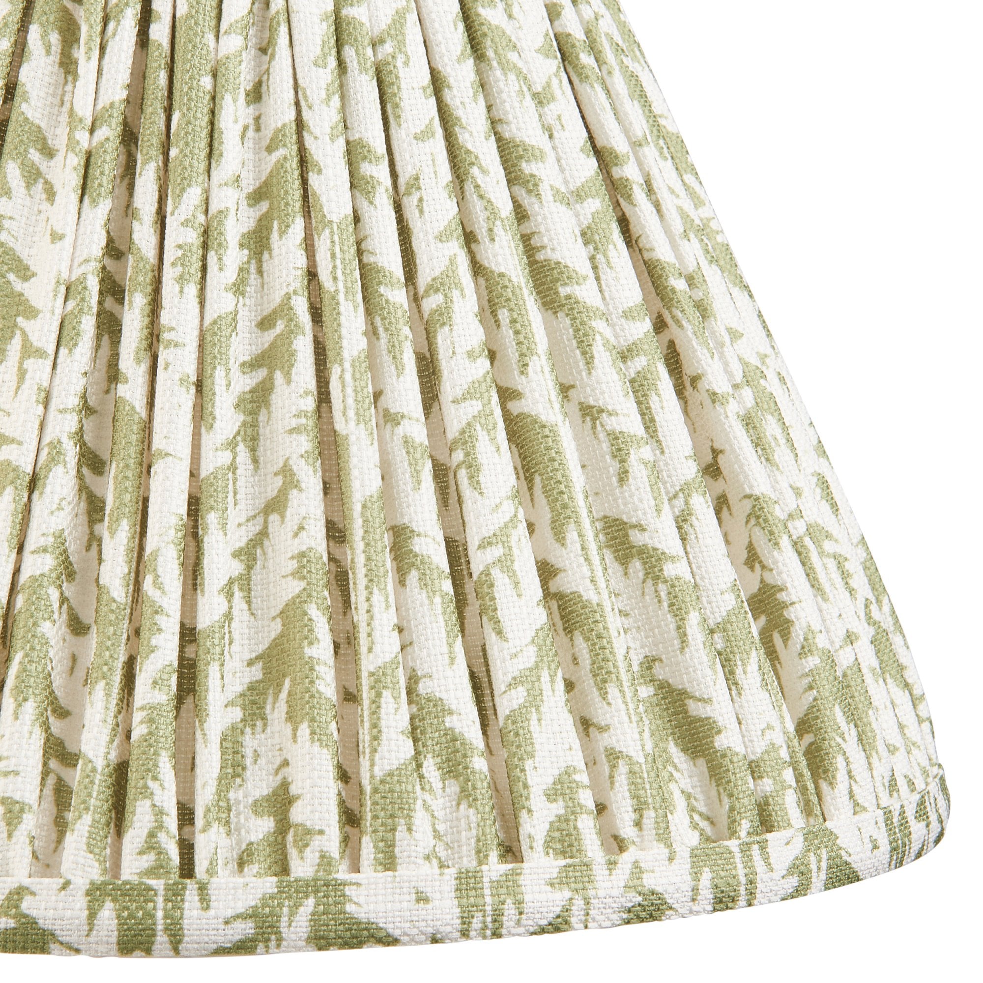 Endon Leaf Single Light Shade 30cm - Herb Garden Green Fabric